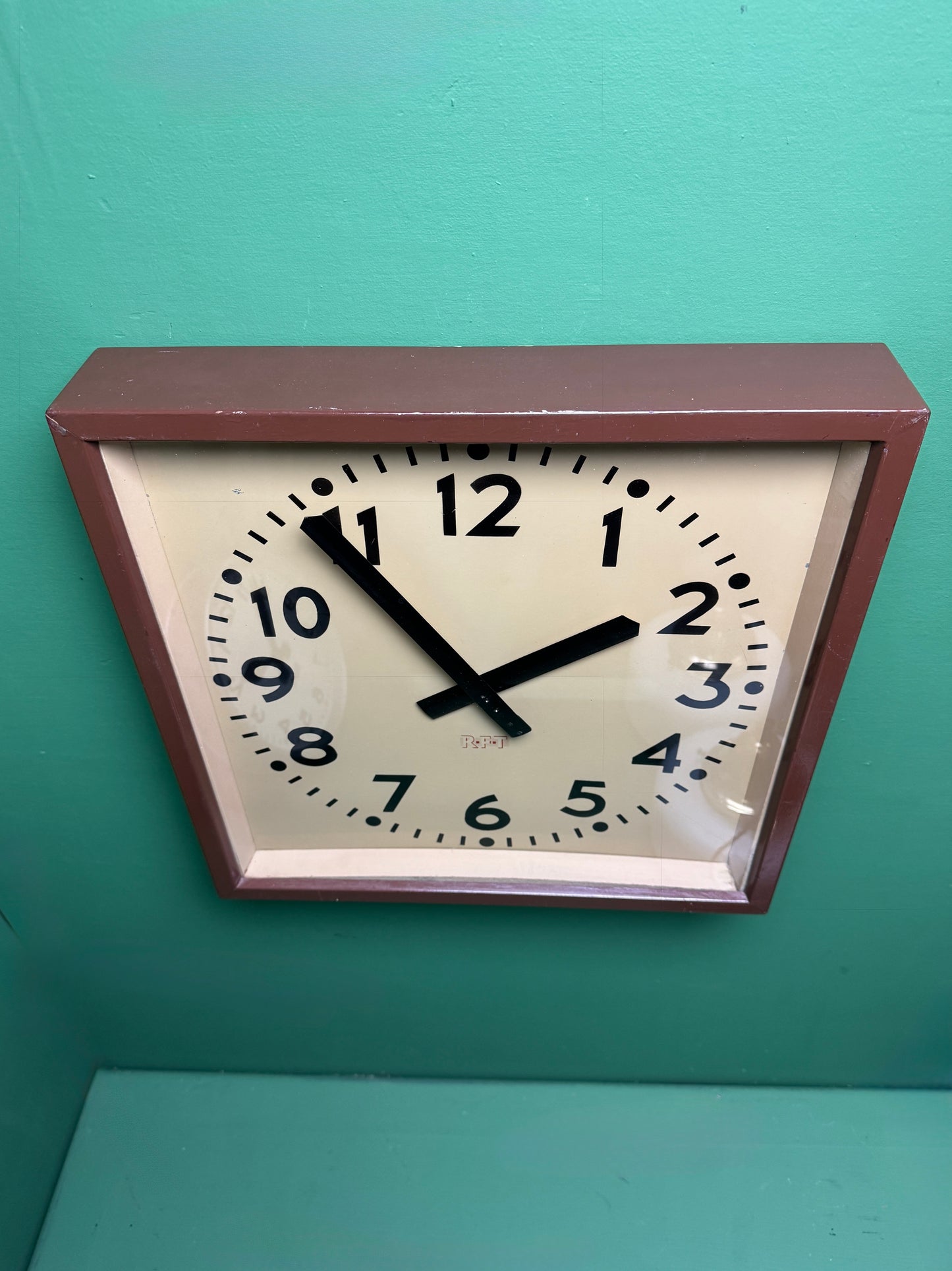 Large 1950s East German Industrial Factory Clock By RFT