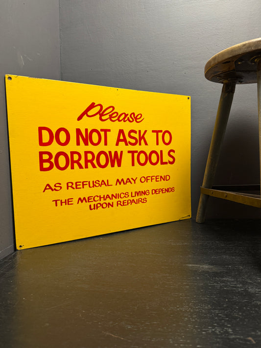 1950s Hand Painted Workshop Sign