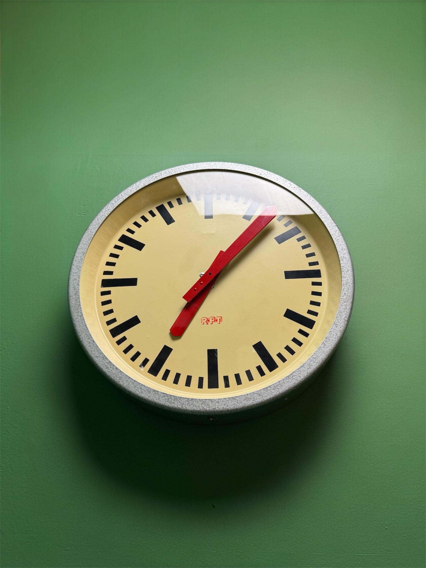 1950s East German Industrial Factory Clock By RFT