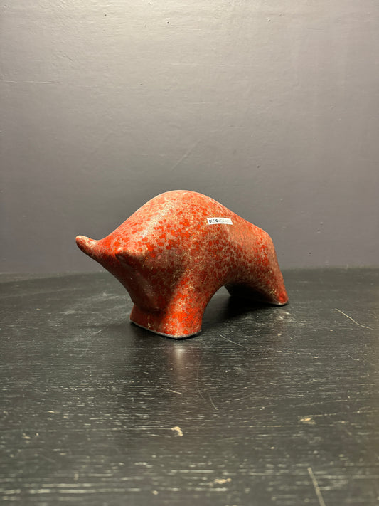 Otto Keramik Ceramic Bull West German Pottery Fat Lava