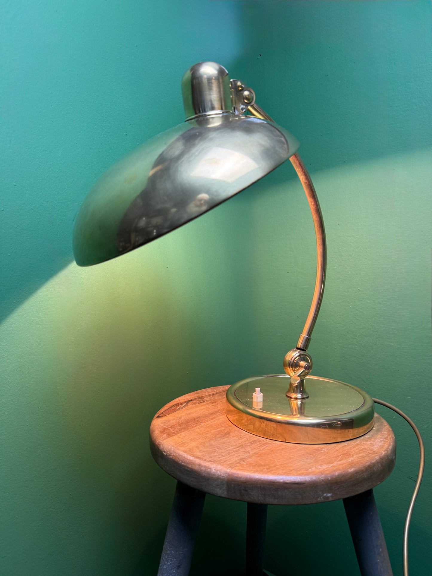 1930s Brass Kaiser Idell Model 6631 President Table Lamp