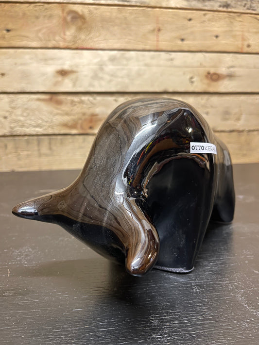 Otto Keramik Medium Ceramic Bull West German Pottery Fat Lava