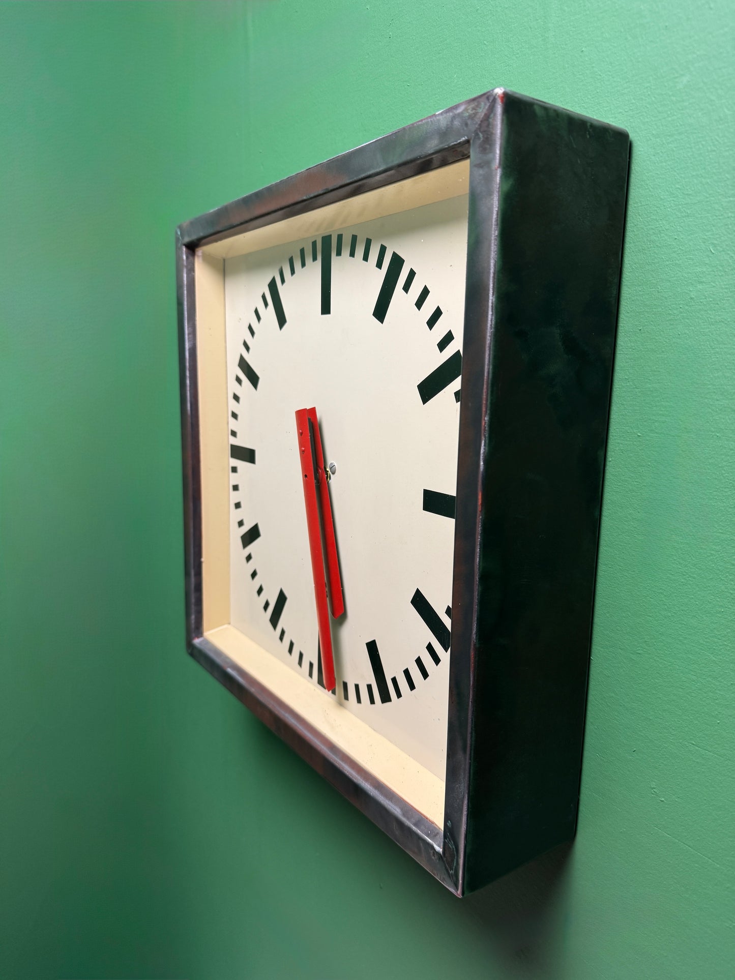 1950's East German Industrial Factory Clocks By Elfema