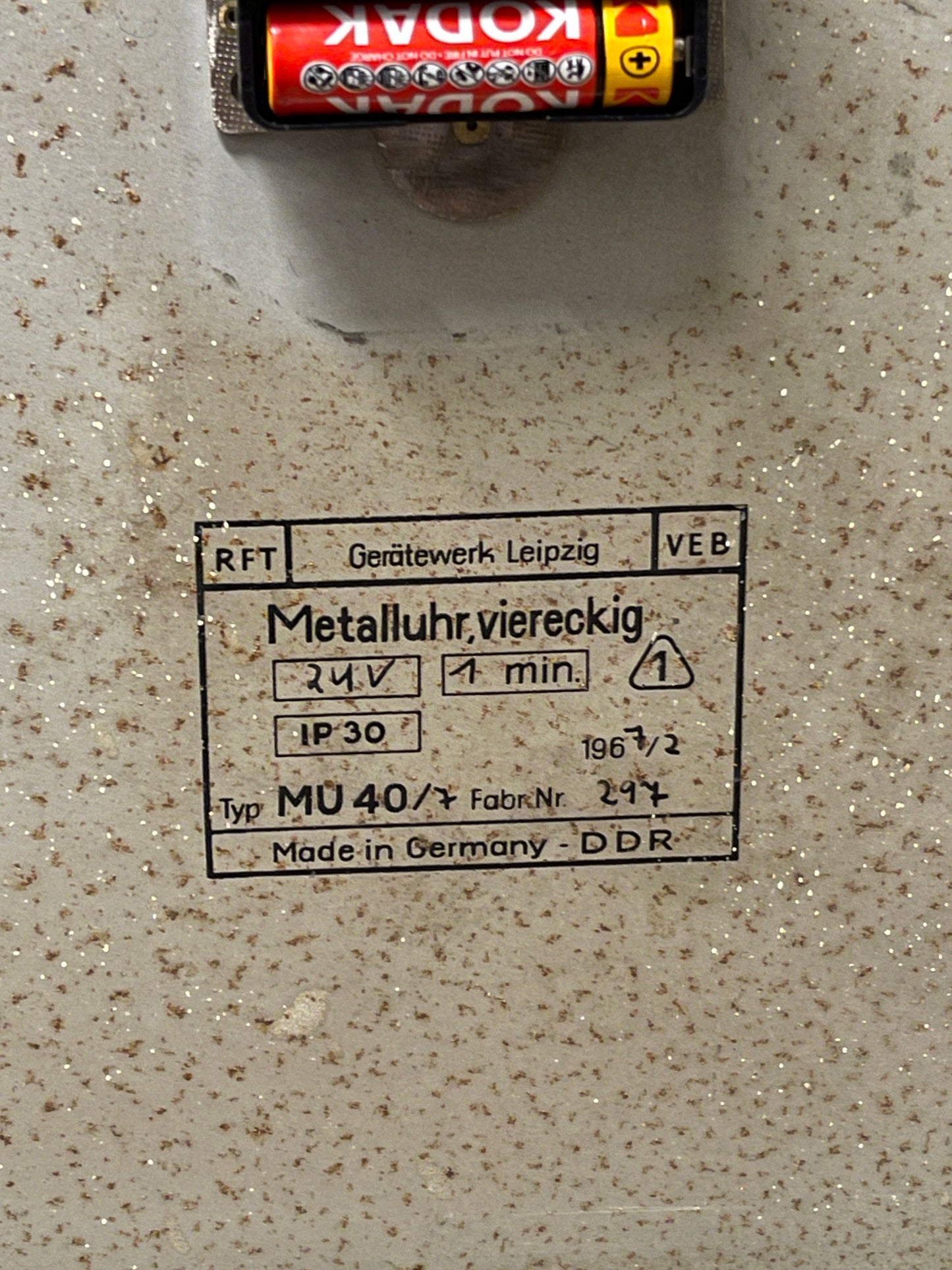 Large 1960's East German Industrial Factory Clocks By GW Geratewerk Liepzig