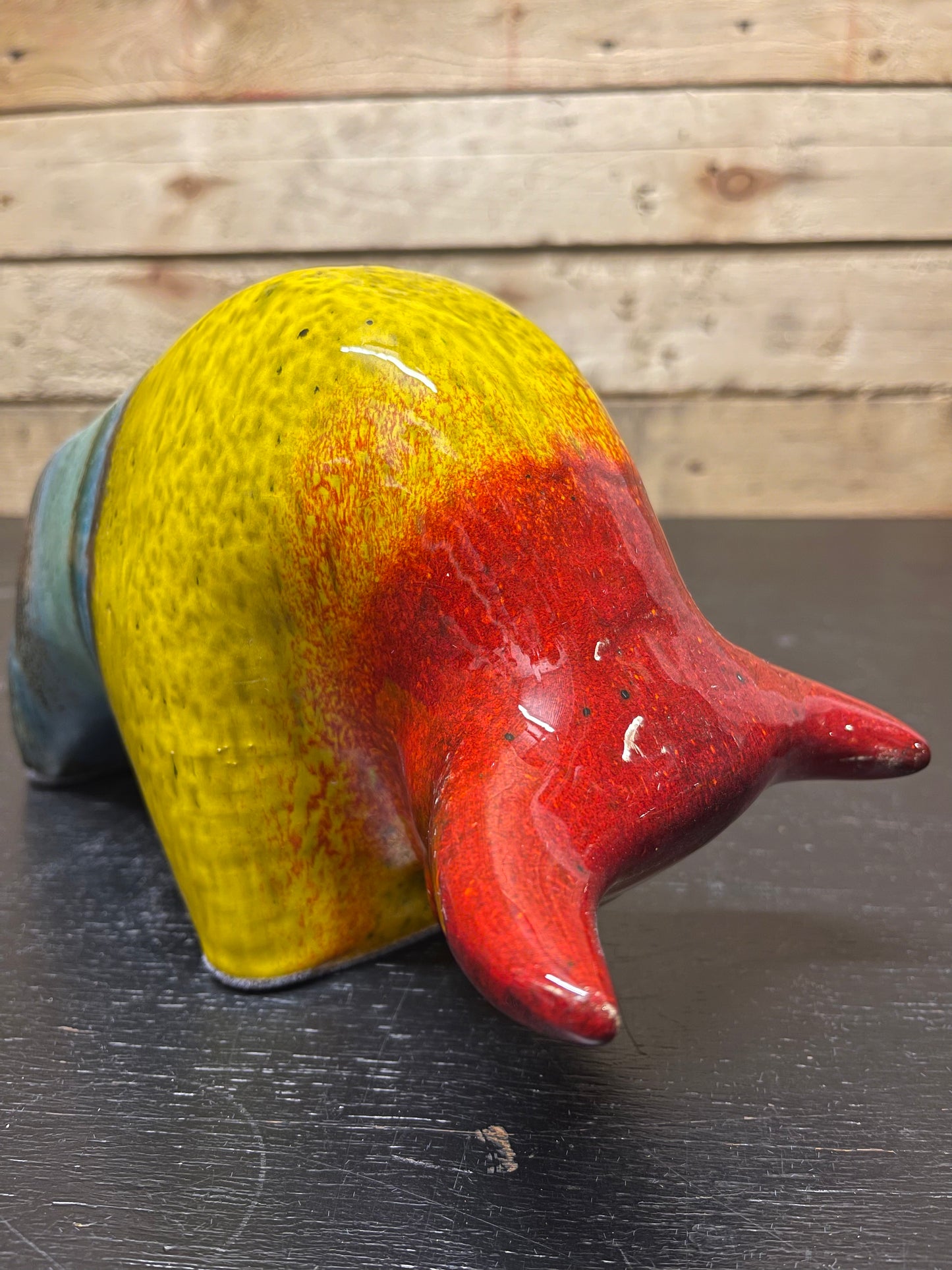 Otto Keramik Medium Ceramic Bull West German Pottery Fat Lava