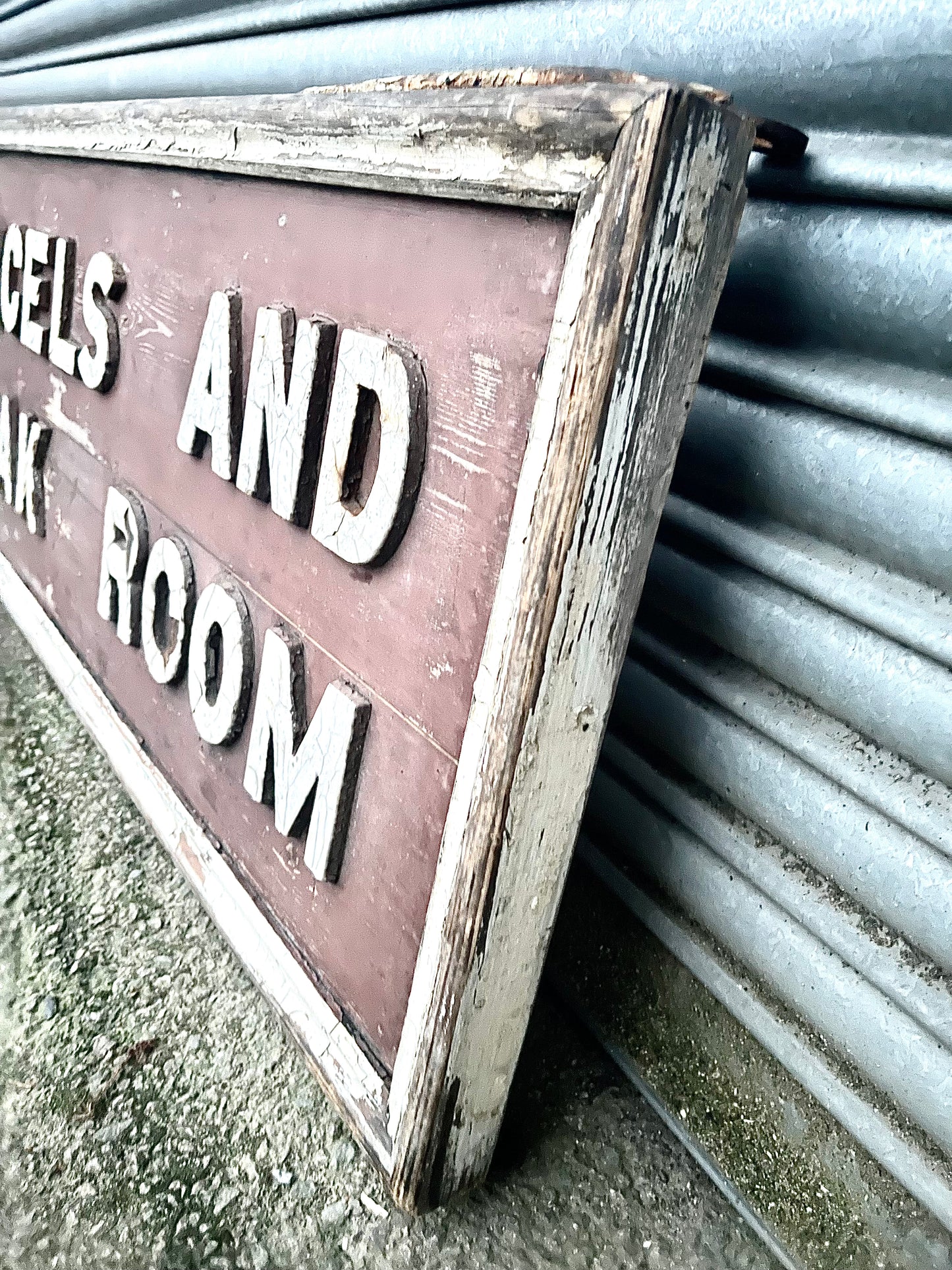 Large Early 1900s GWR Very Large Cloak Room Sign
