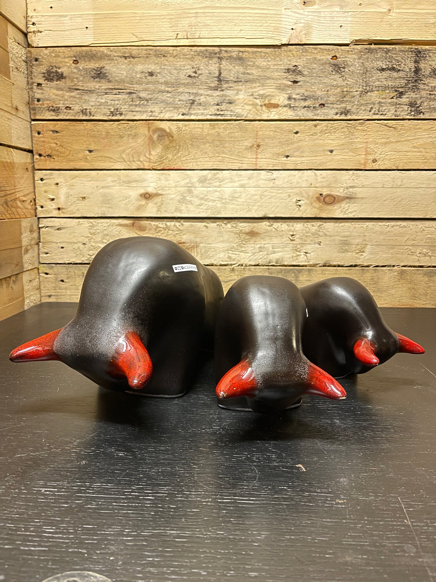 Otto Keramik Medium Ceramic Bull West German Pottery Fat Lava