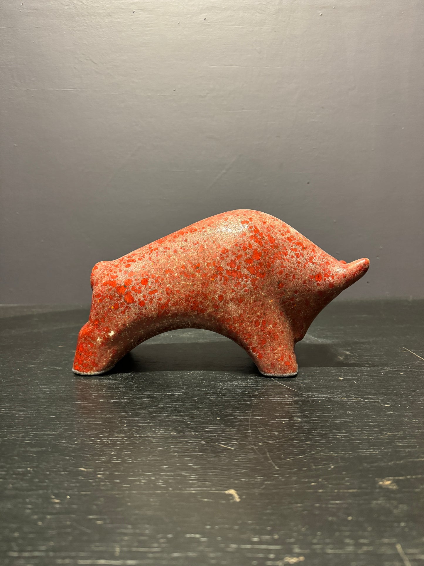 Otto Keramik Ceramic Bull West German Pottery Fat Lava