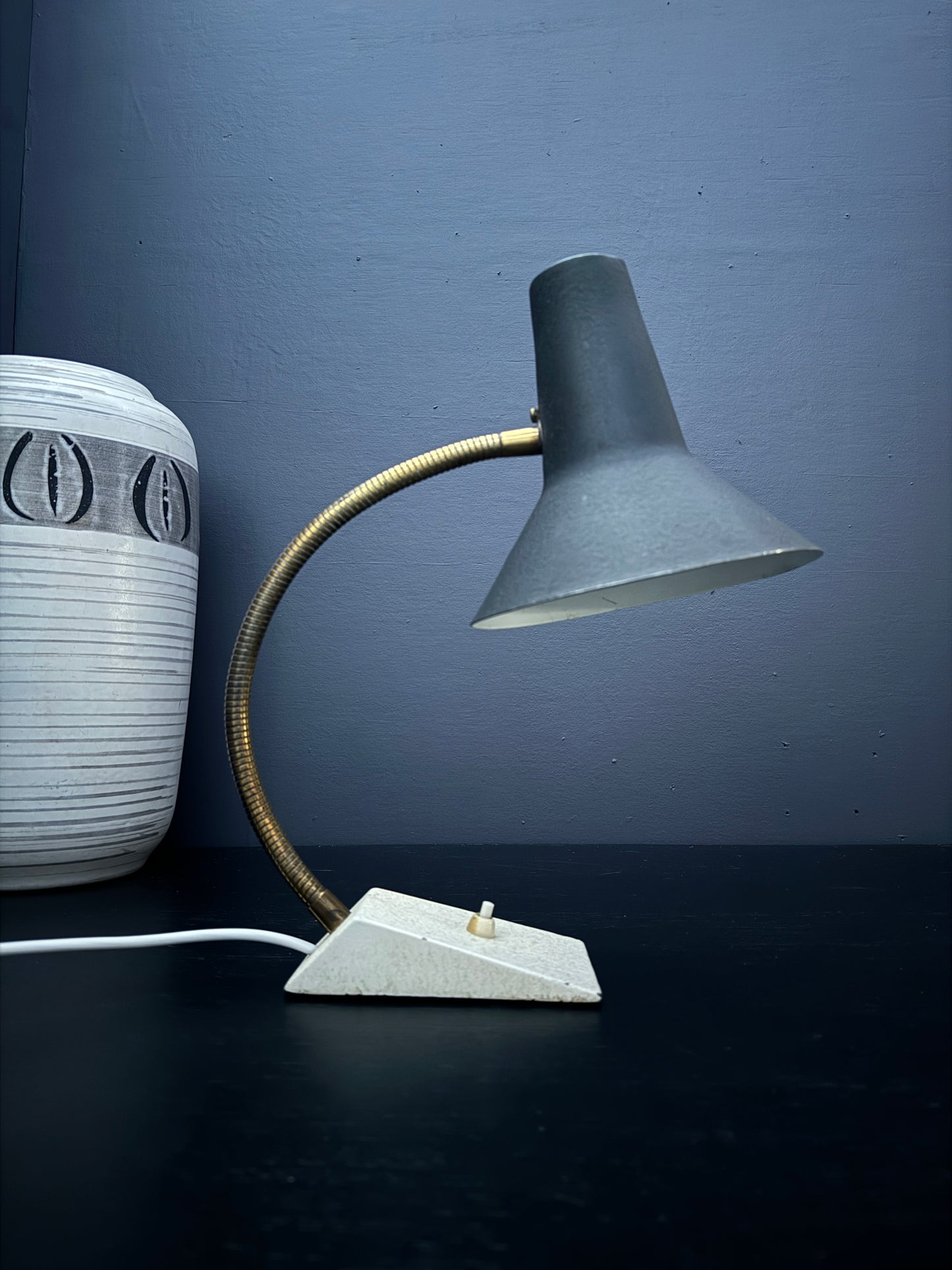 Circa 1950s Goose Neck Desk Lamp By SIS Germany