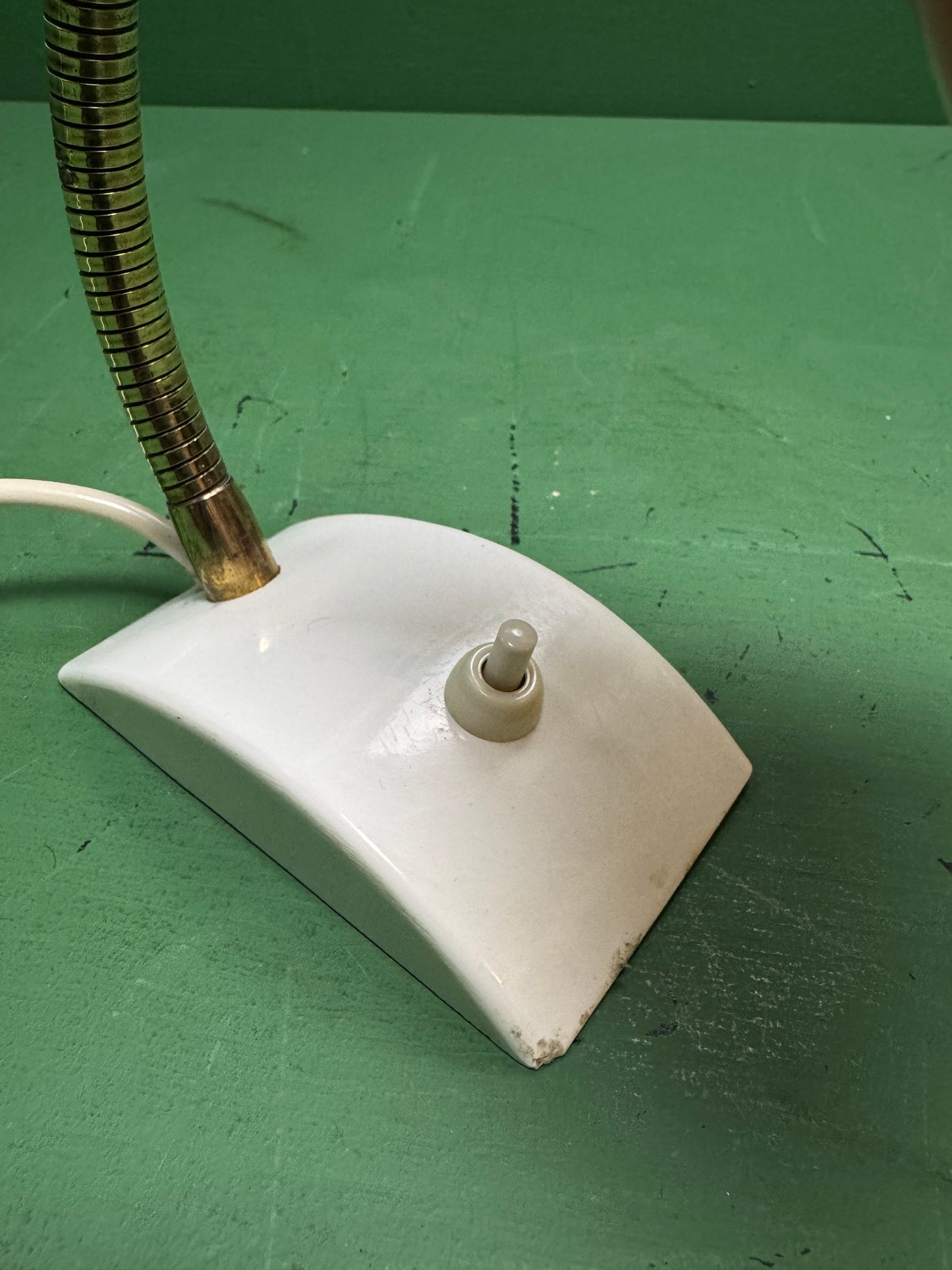 1970s German Retro Orange & White Table Lamp