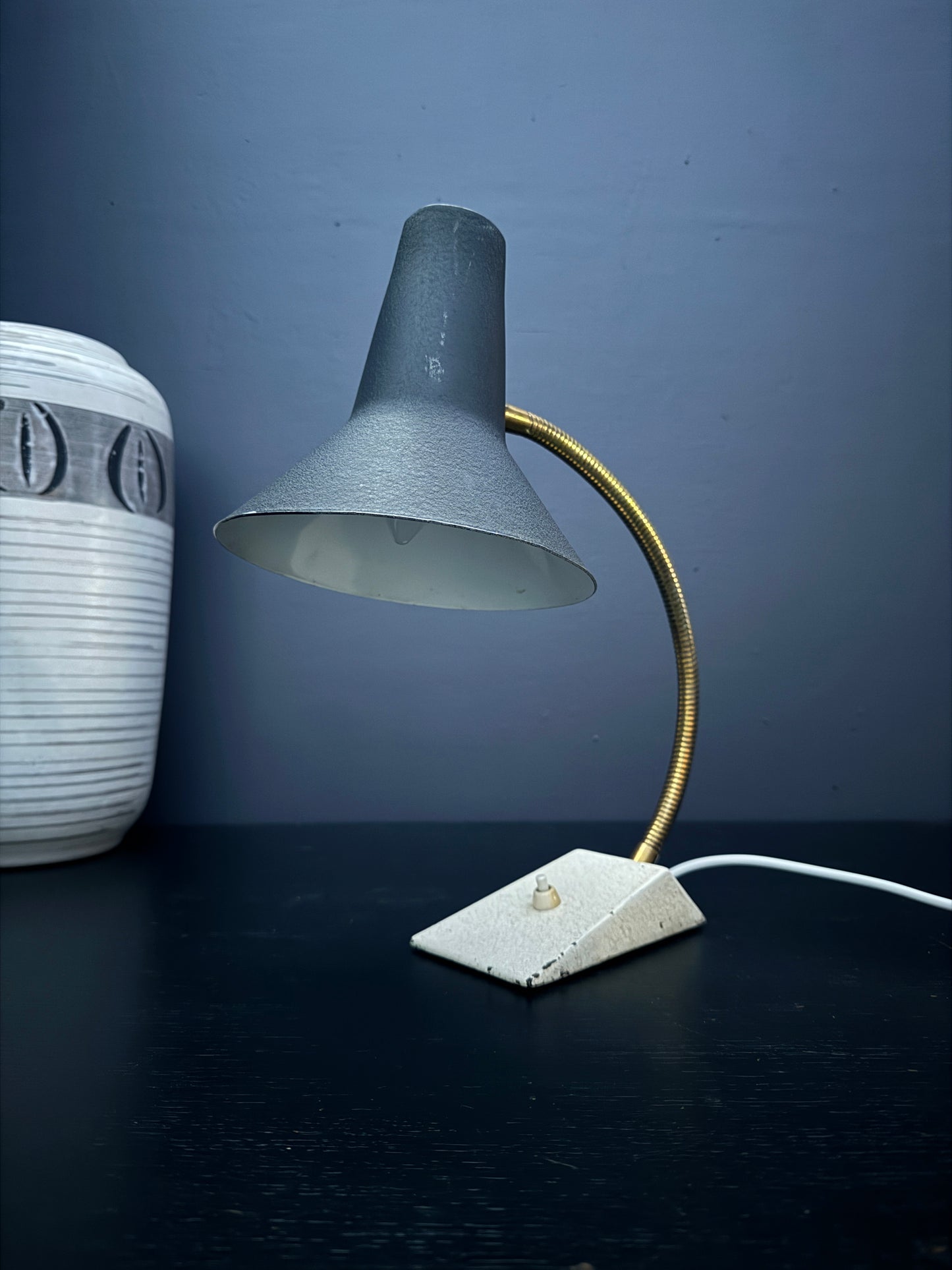 Circa 1950s Goose Neck Desk Lamp By SIS Germany