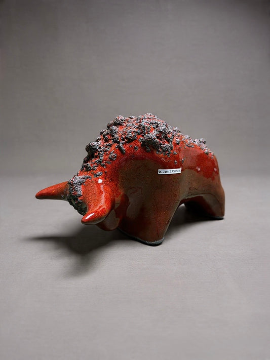 Otto Keramik Classic Ceramic Bull West German Pottery Fat Lava