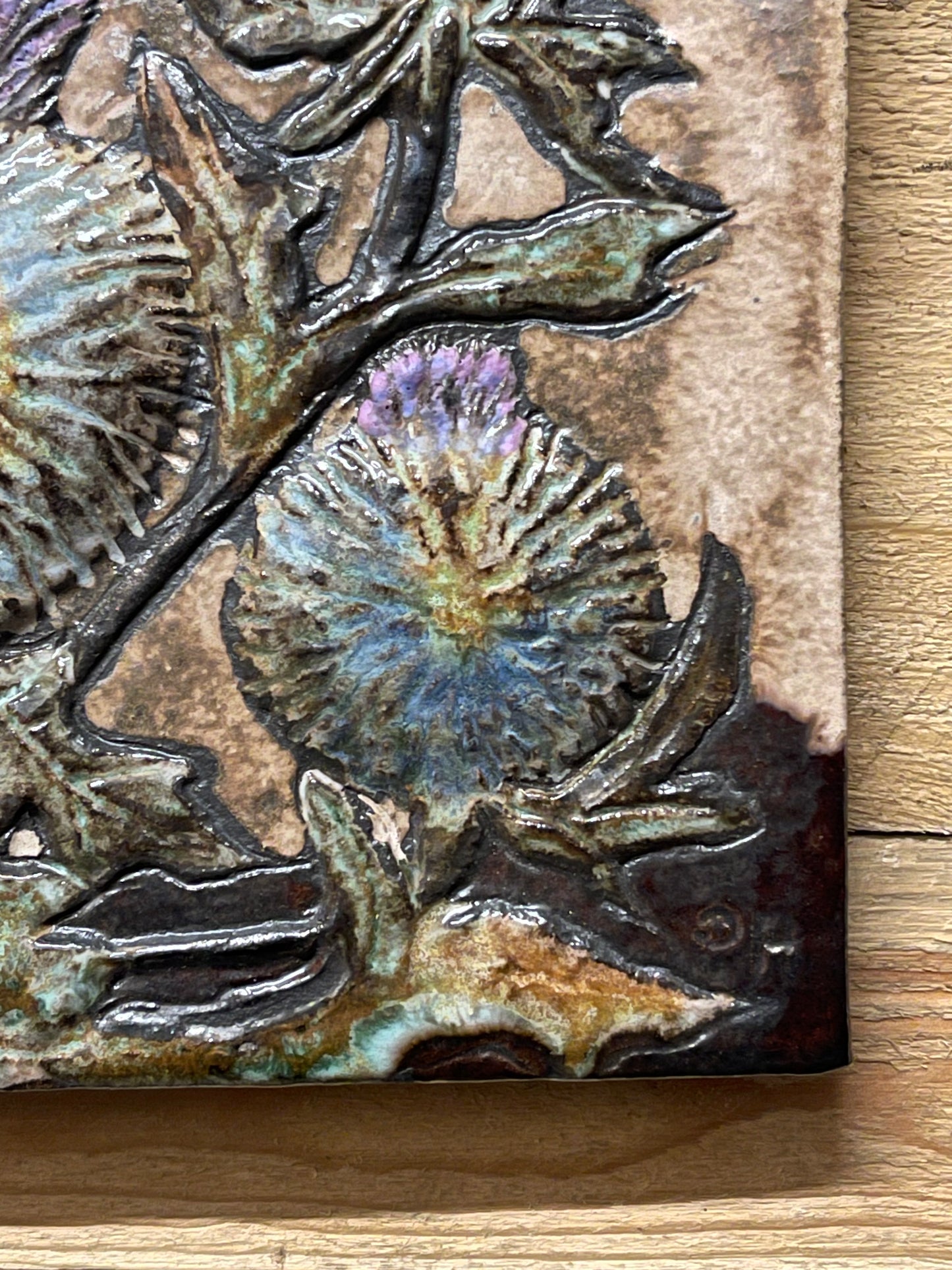 1960s West German Pottery Fat Lava Wall Tile By Ruscha Art