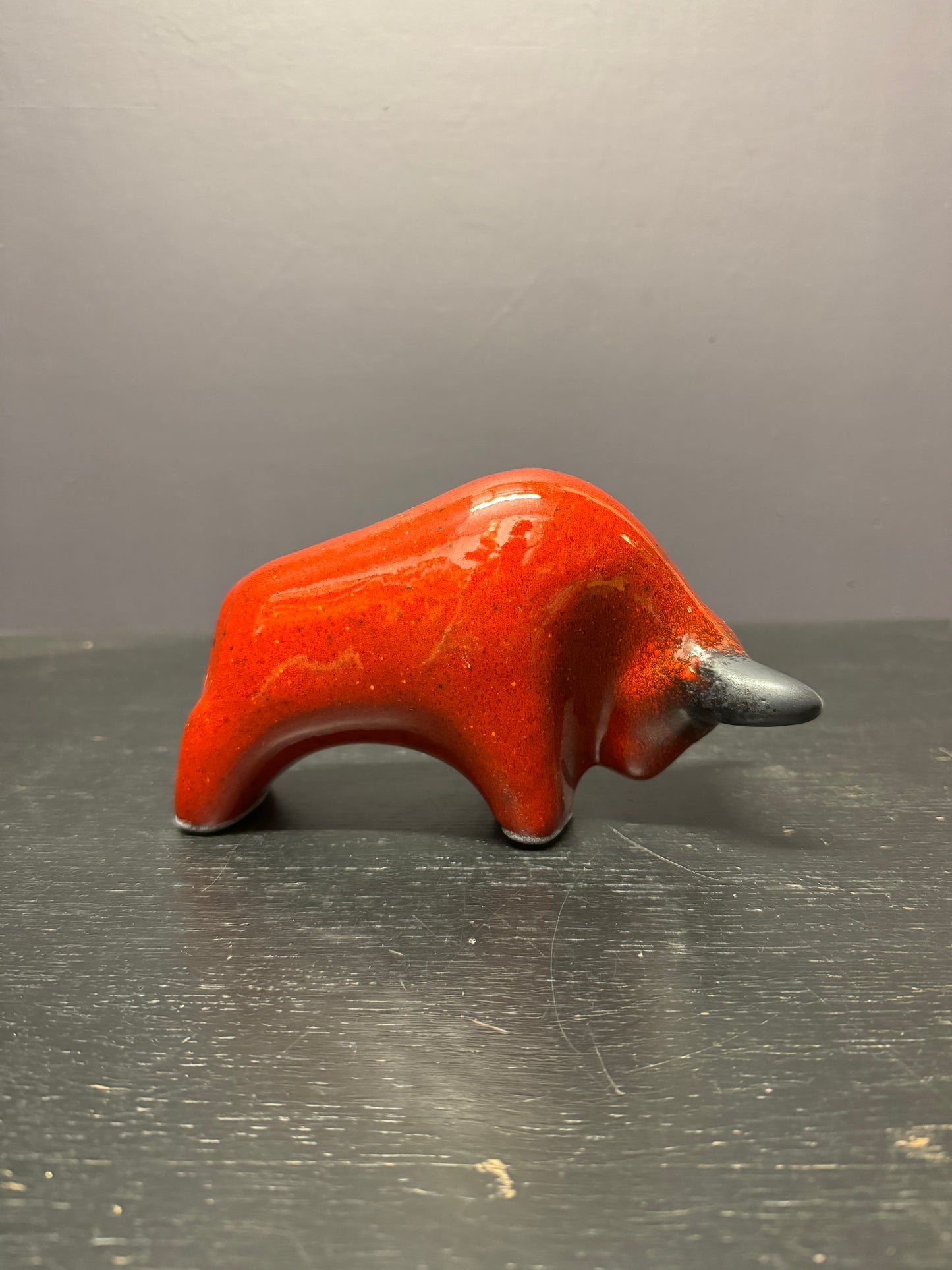 Otto Keramik Classic Ceramic Bull West German Pottery Fat Lava