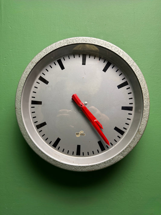 1960's East German Industrial Factory / Office Clocks By Elfema