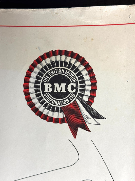 B.M.C. British Motor Corporation Educational Poster Circa 1950s