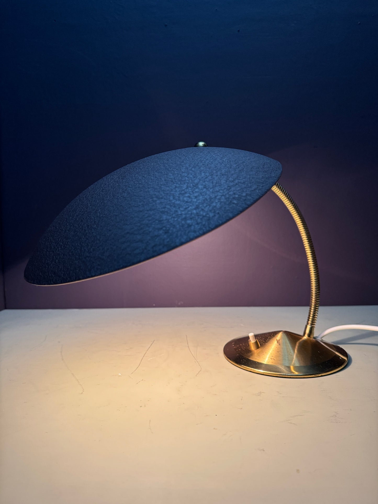 1950s Modernist Goose Neck Table Lamp By Gecos - Gebrüder Cosack Ligting Germany