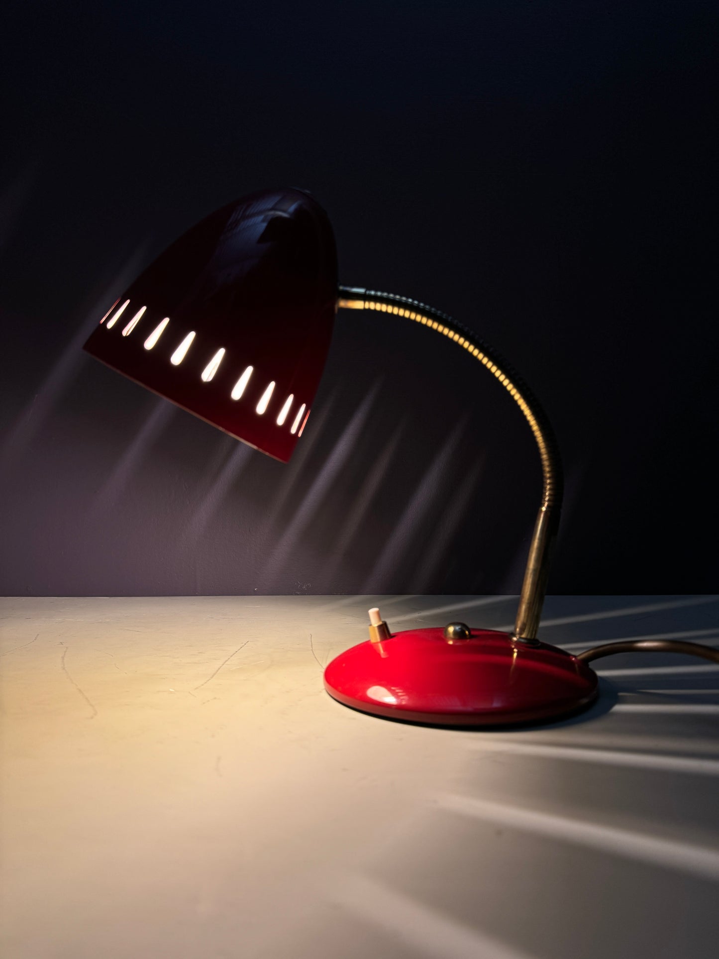 1950s Goose Neck Table Lamp By Helo Leuchten