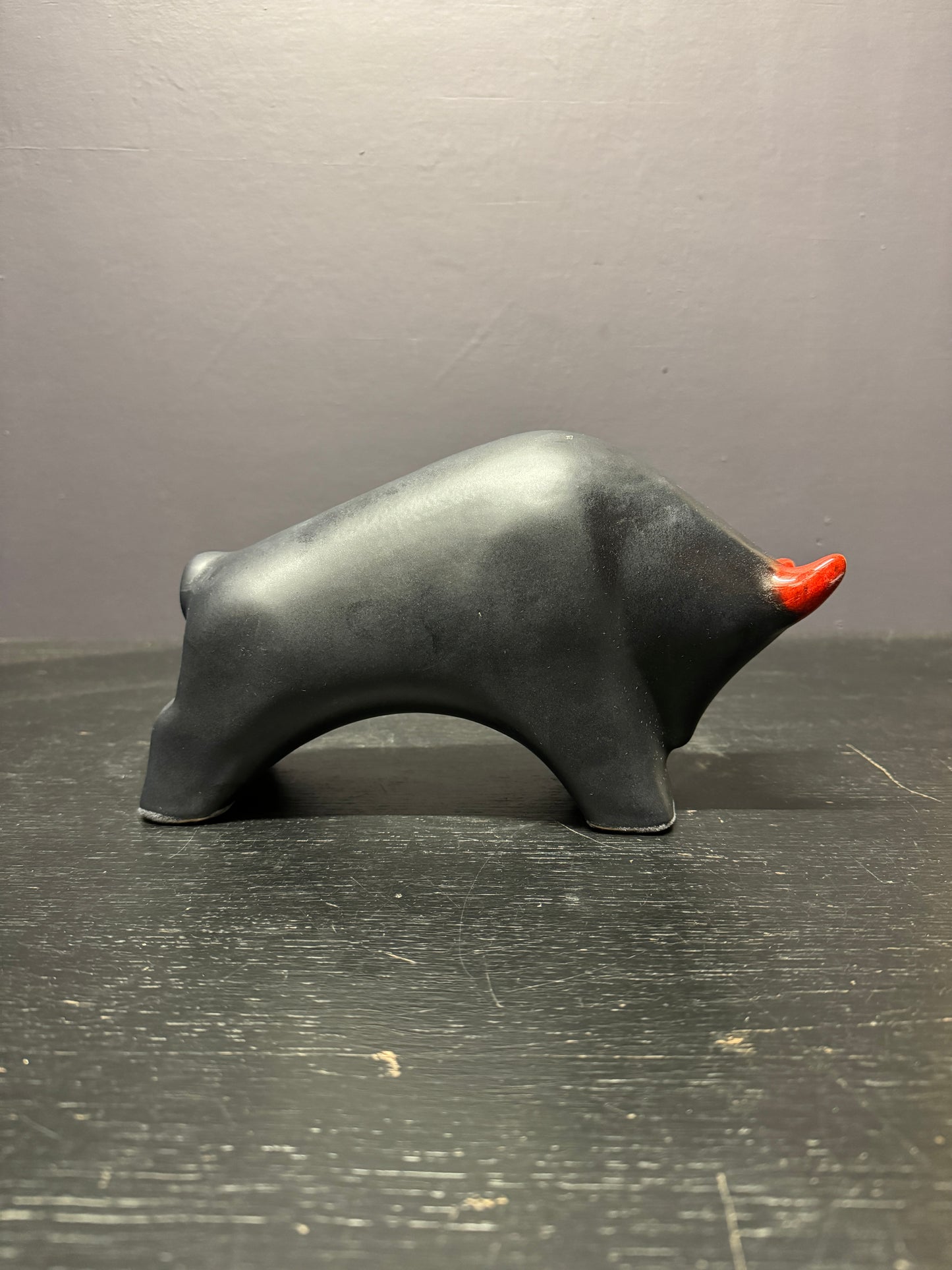 Otto Keramik Ceramic Bull West German Pottery Fat Lava