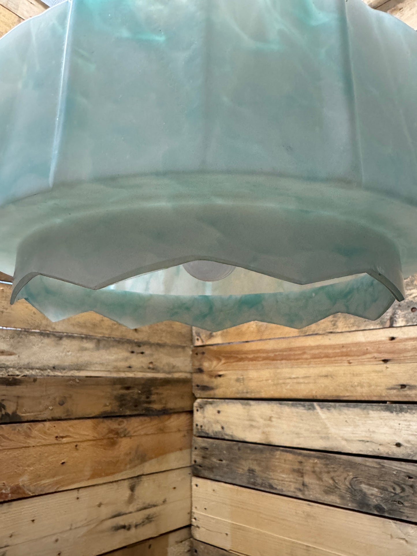 1930s Art Deco Italian Glass Pendant Light