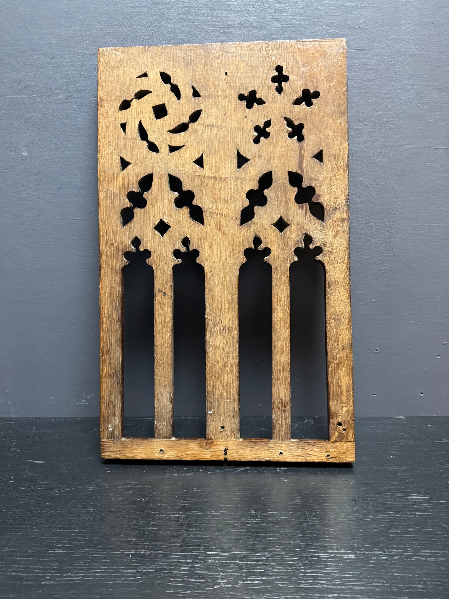 Late 1800s Gothic Revival Miniature Tracery Church Window Frame