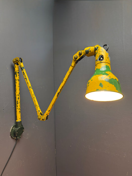 Large 1930s Industrial Wall Lamp By Mek Elek London