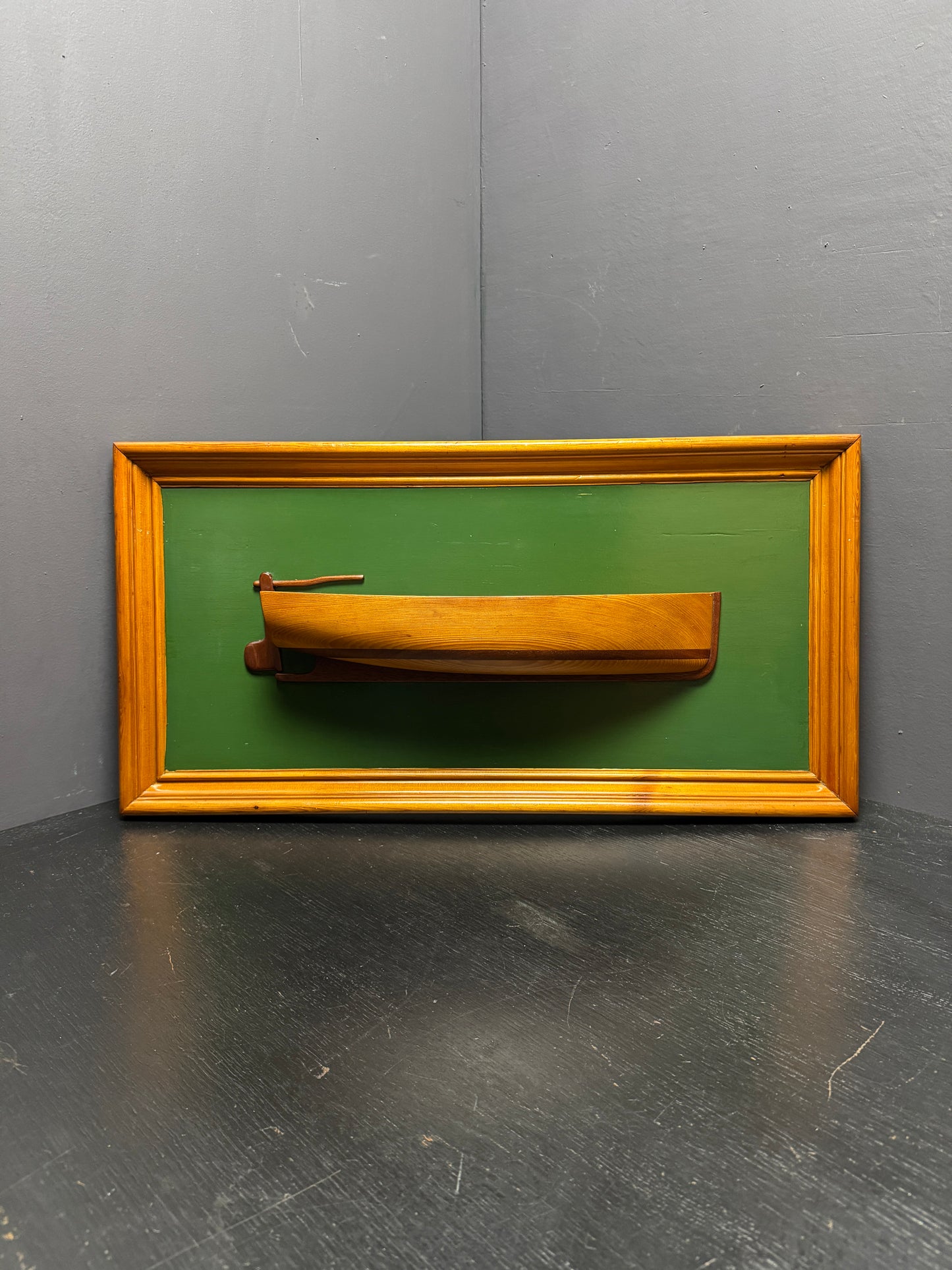 Hand Made Boat Makers Diorama Circa 1980s