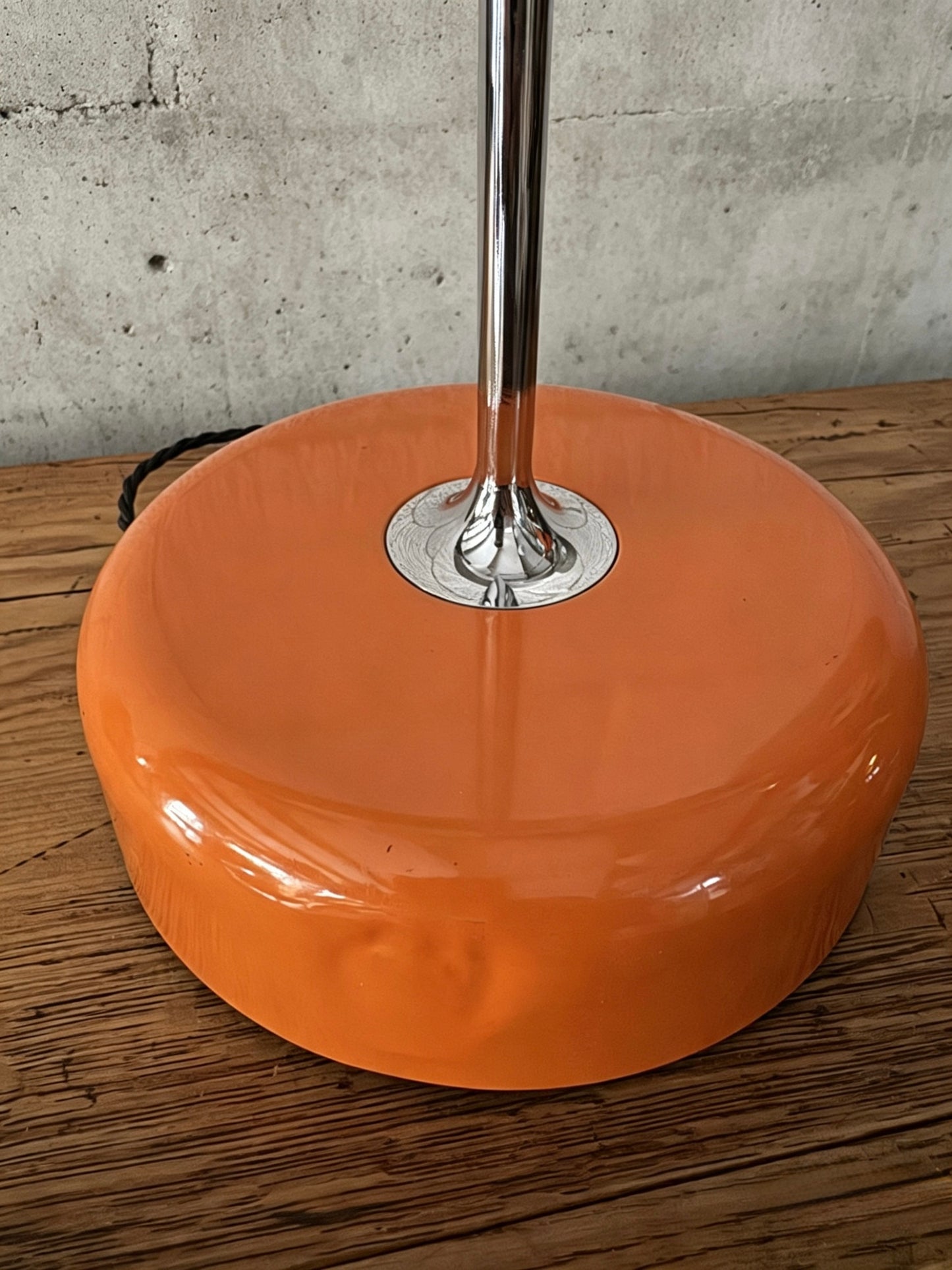 Rare Orange 1960s Fase Sauce Table Lamp By Tomas Diaz Magro Spain