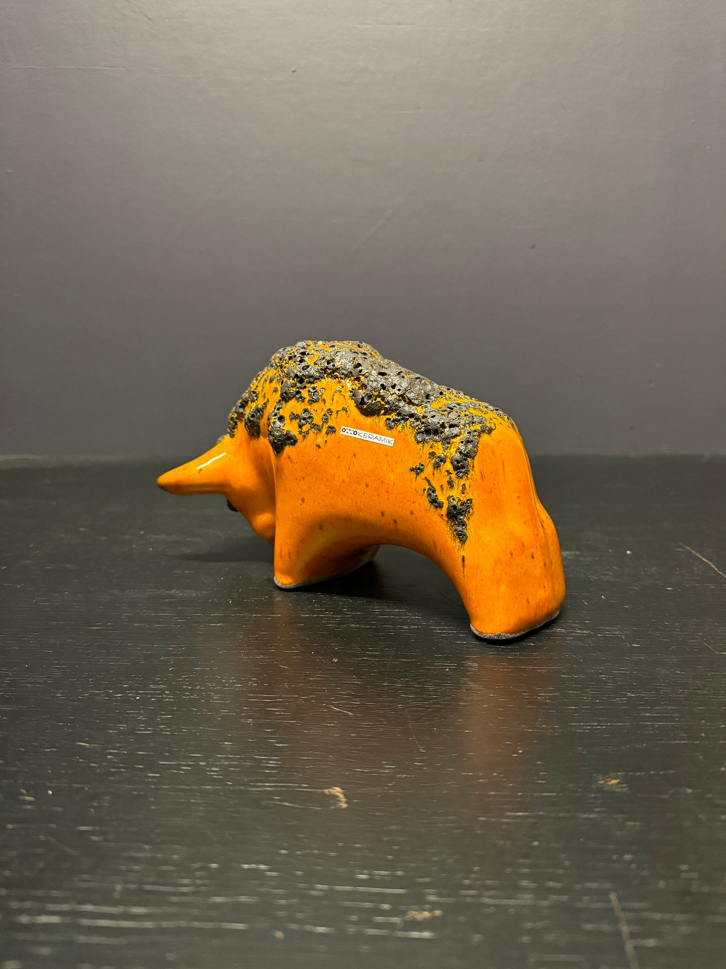 Otto Keramik Classic Ceramic Bull West German Pottery Fat Lava
