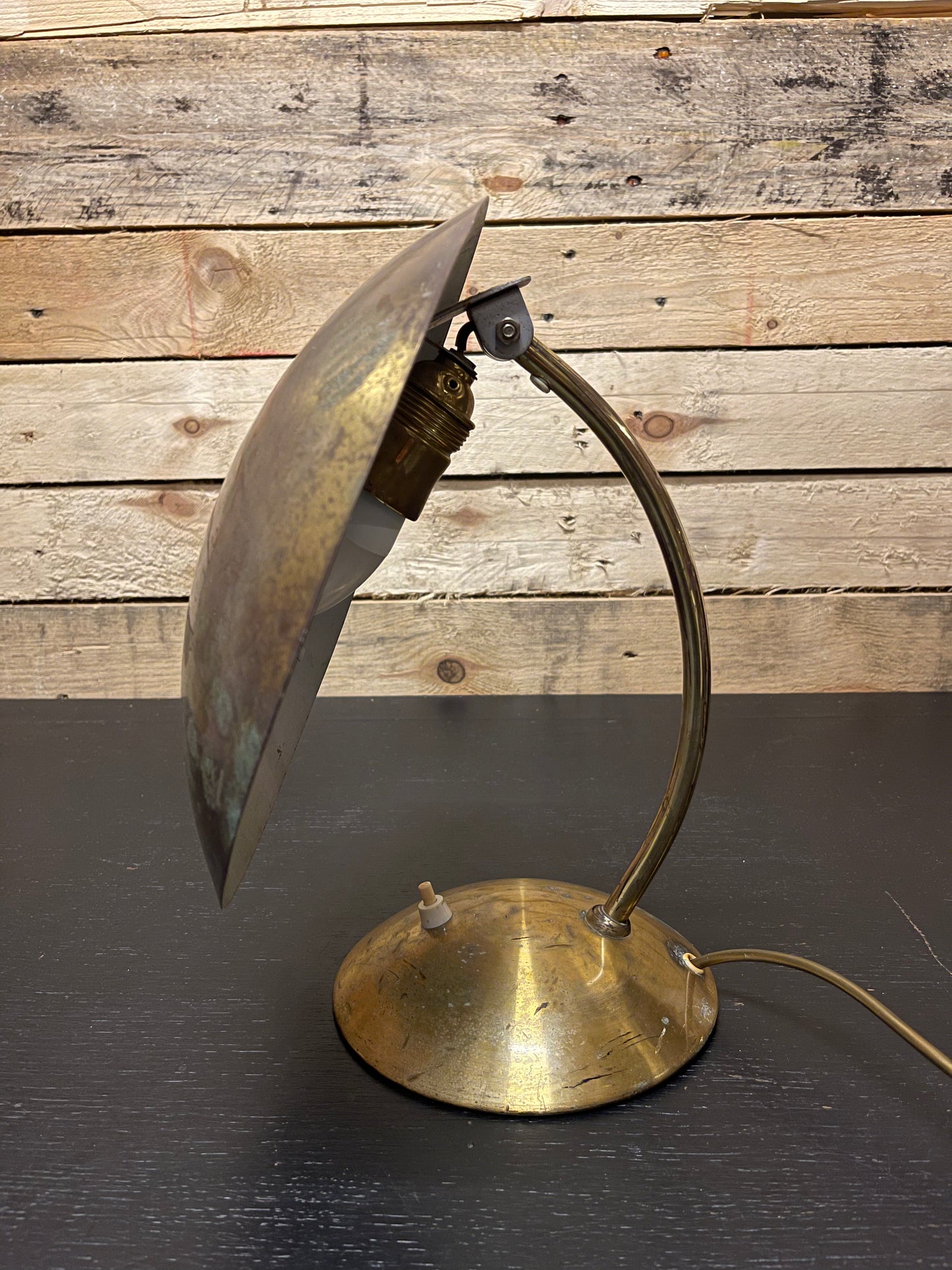 1930s Modernist Copper & Brass Table Lamp Germany