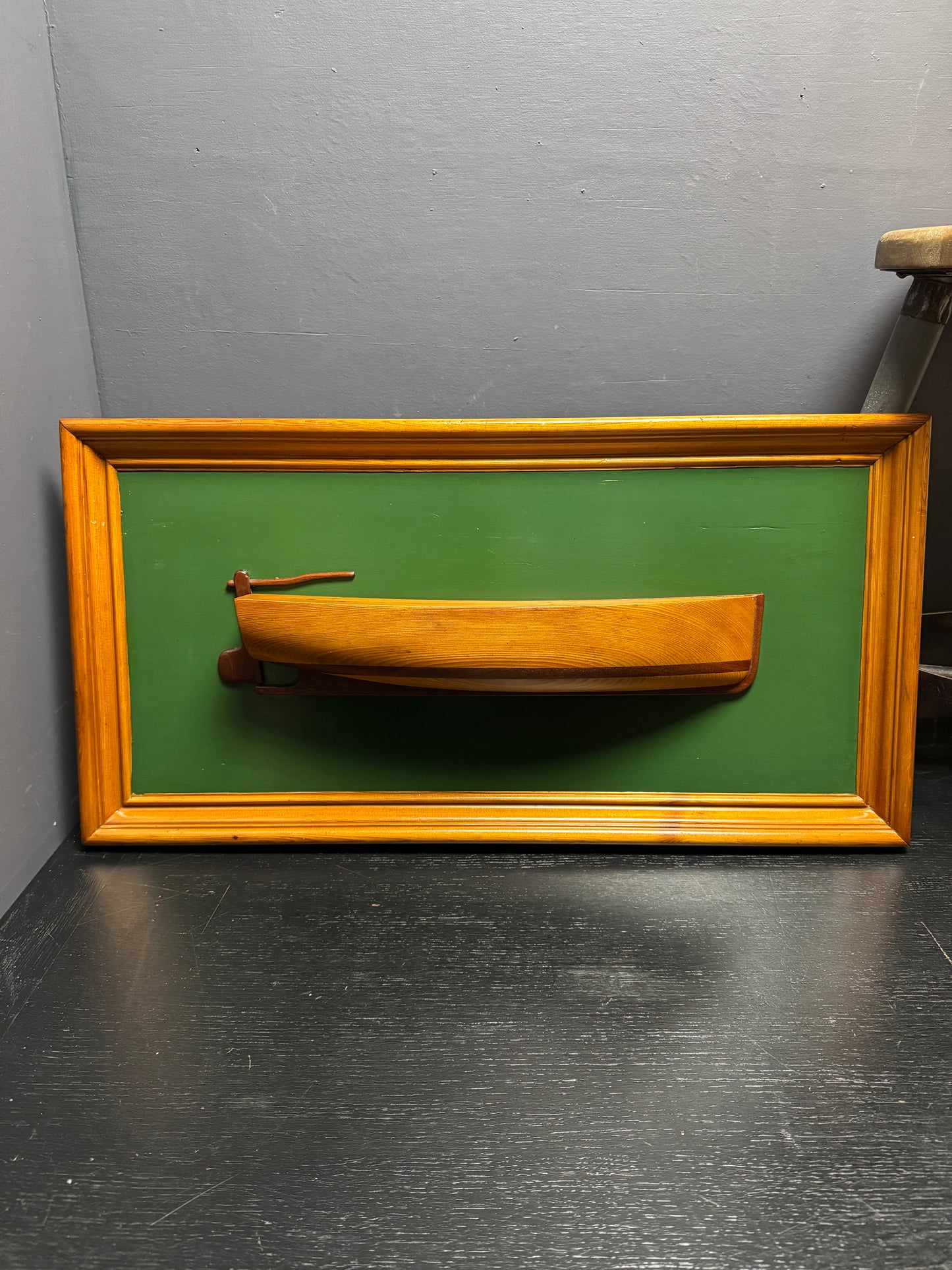 Hand Made Boat Makers Diorama Circa 1980s