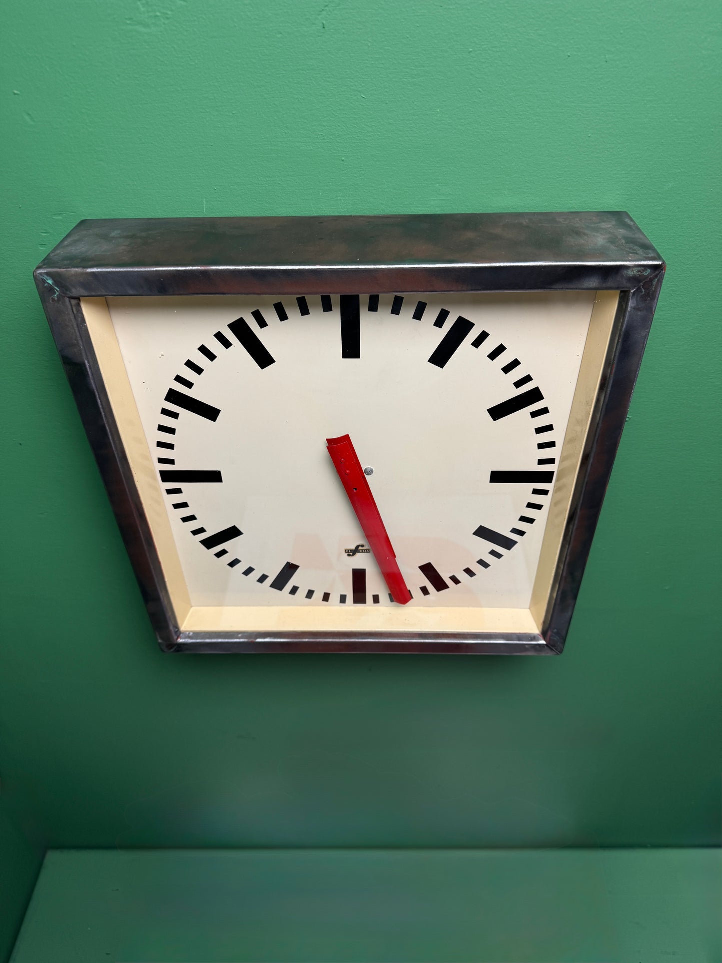 1950's East German Industrial Factory Clocks By Elfema