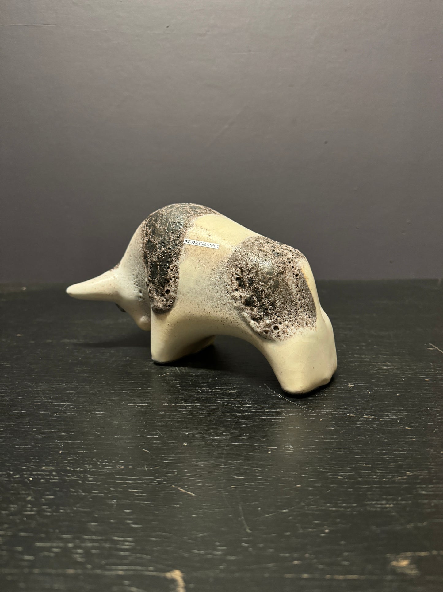 Otto Keramik Classic Ceramic Bull West German Pottery Fat Lava