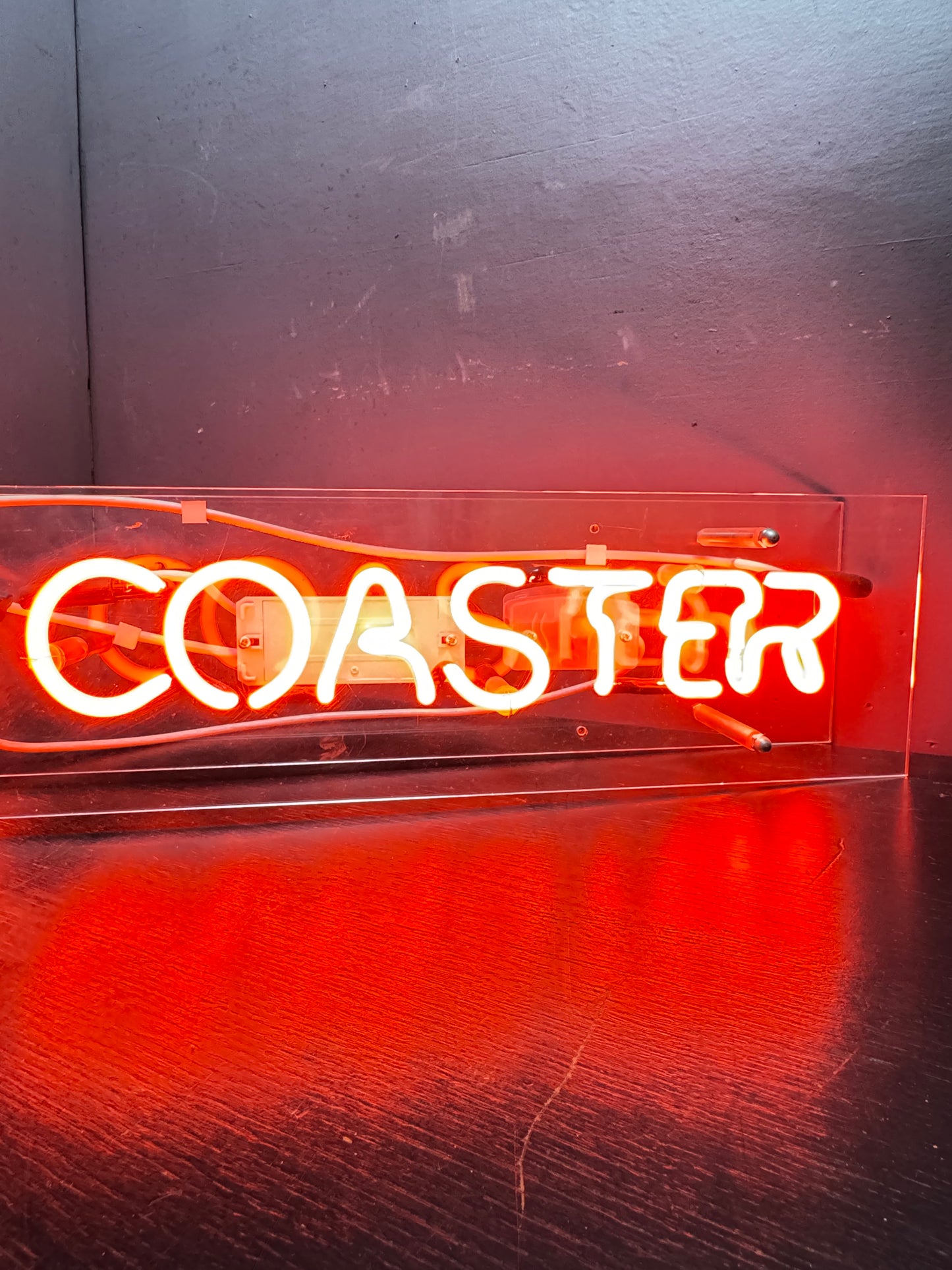 Circa 1970s Fun Fair Roller Coaster Neon Sign