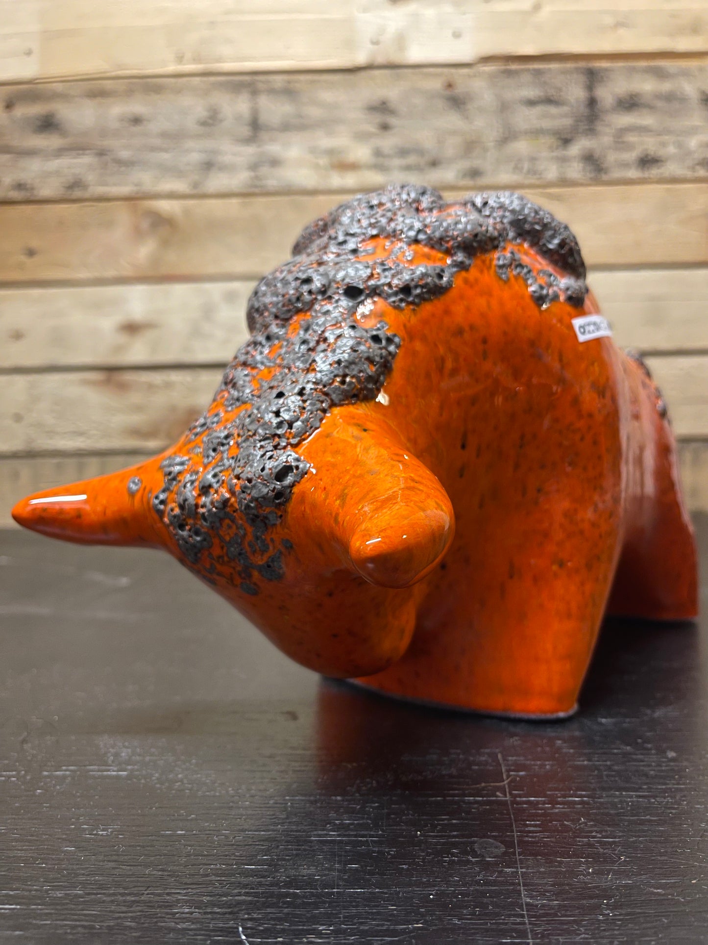 Otto Keramik Large Ceramic Bull West German Pottery Fat Lava