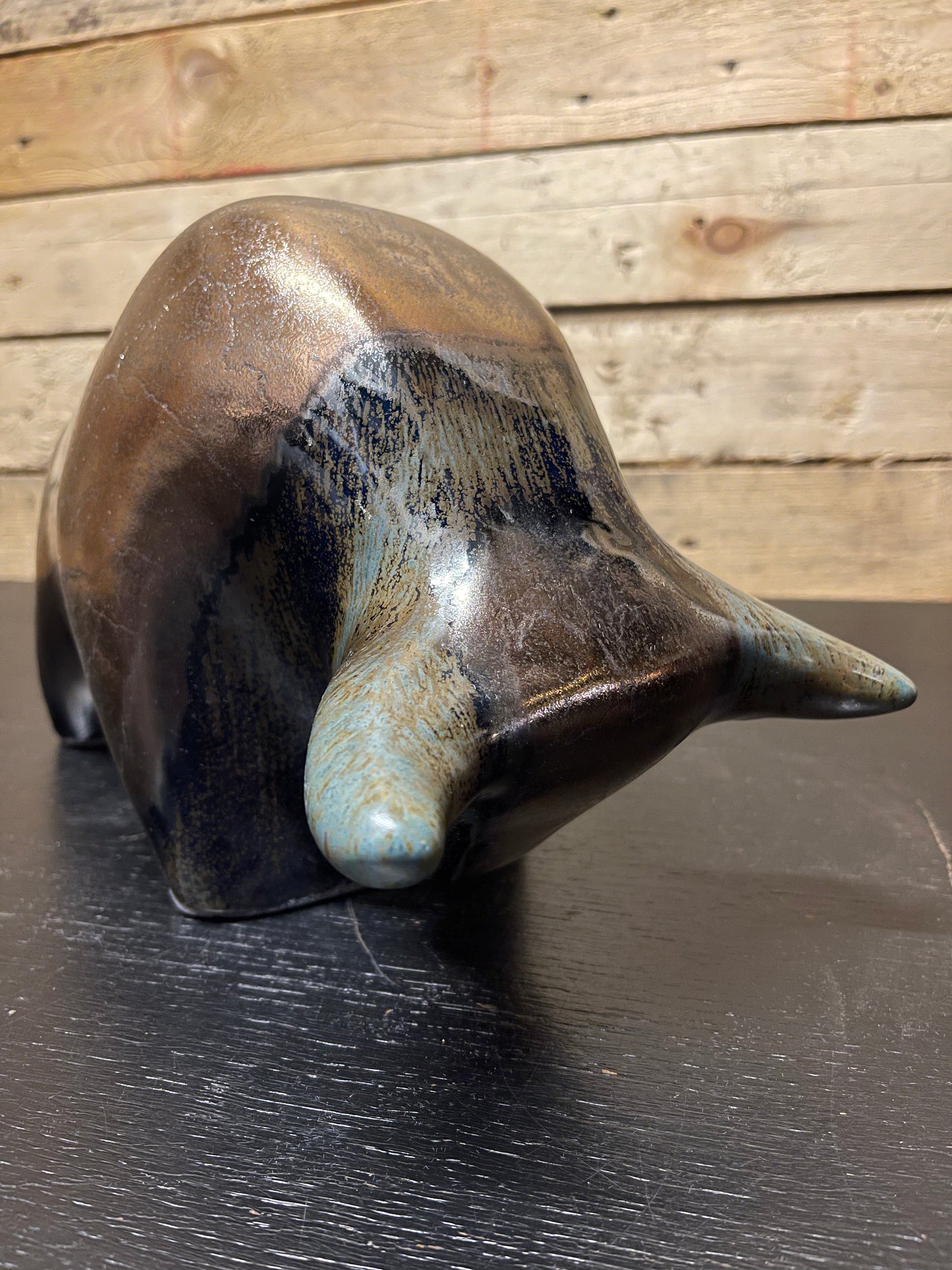Otto Keramik Large Ceramic Bull West German Pottery Fat Lava