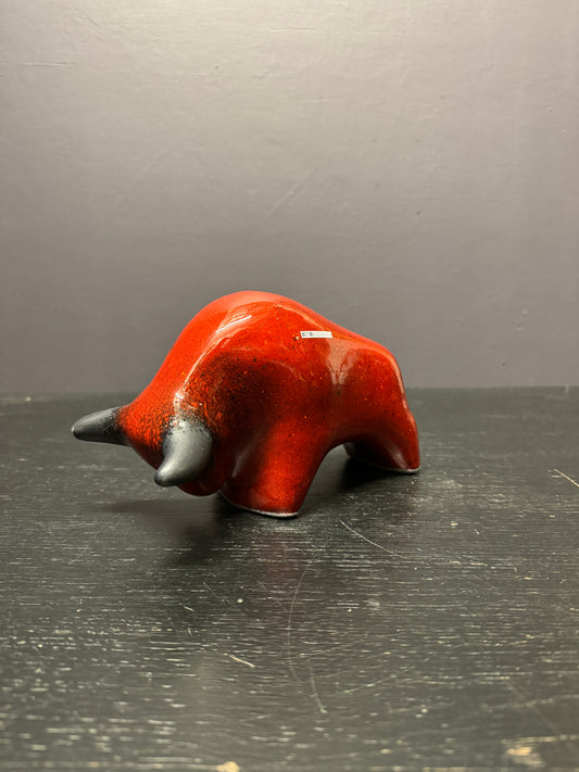 Otto Keramik Classic Ceramic Bull West German Pottery Fat Lava