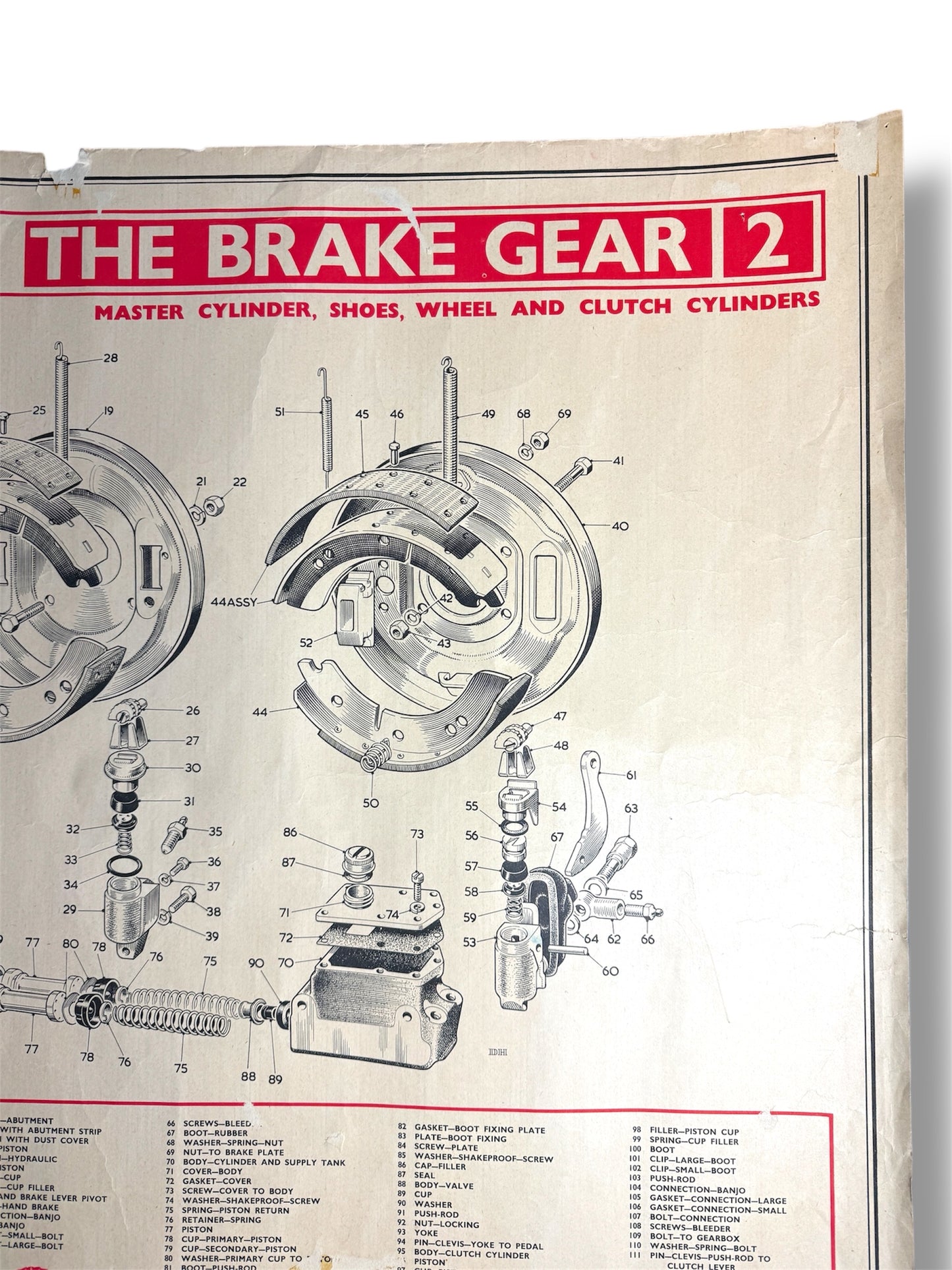 B.M.C. British Motor Corporation Educational Poster Circa 1950s