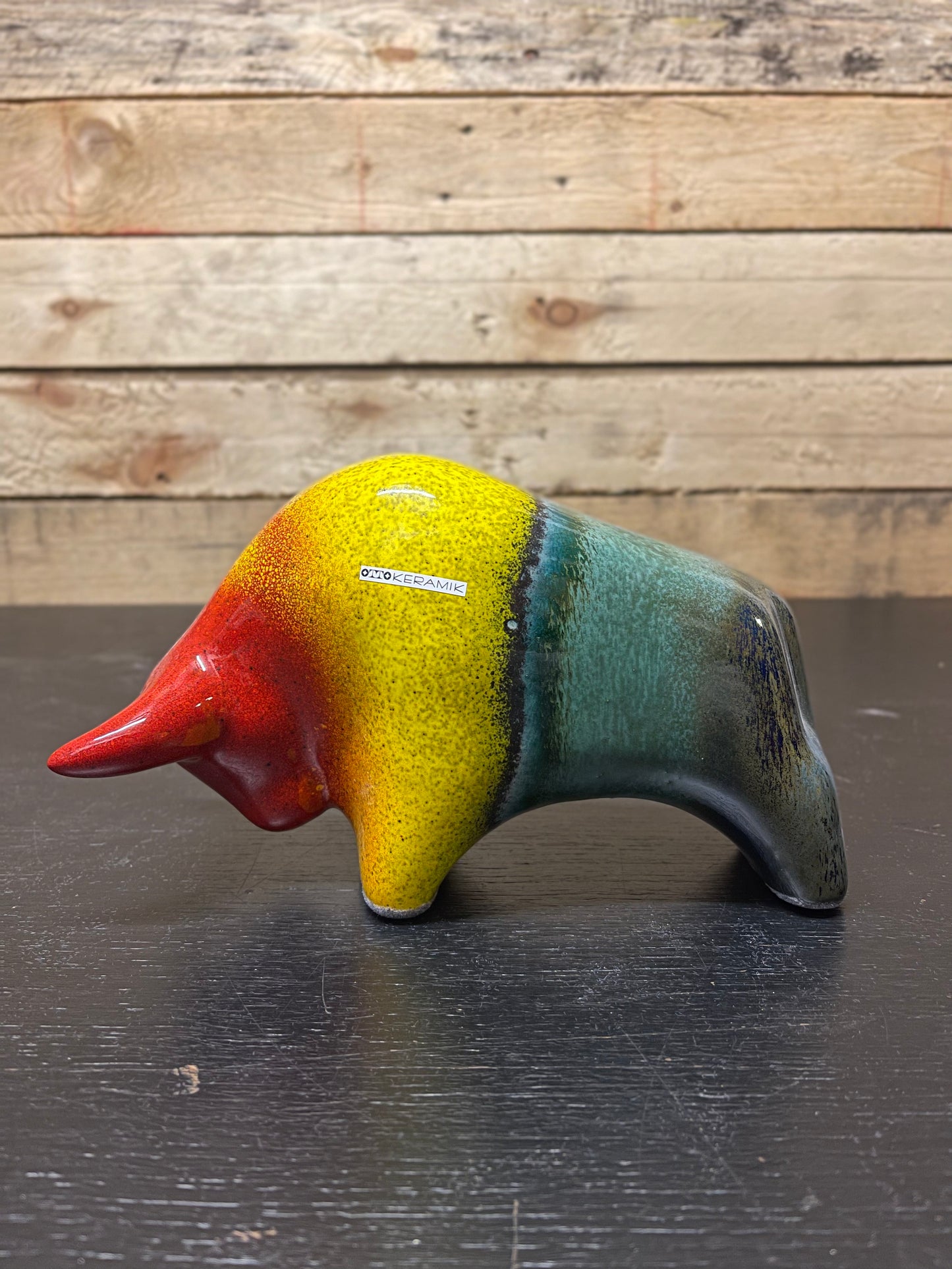 Otto Keramik Classic Ceramic Bull West German Pottery Fat Lava