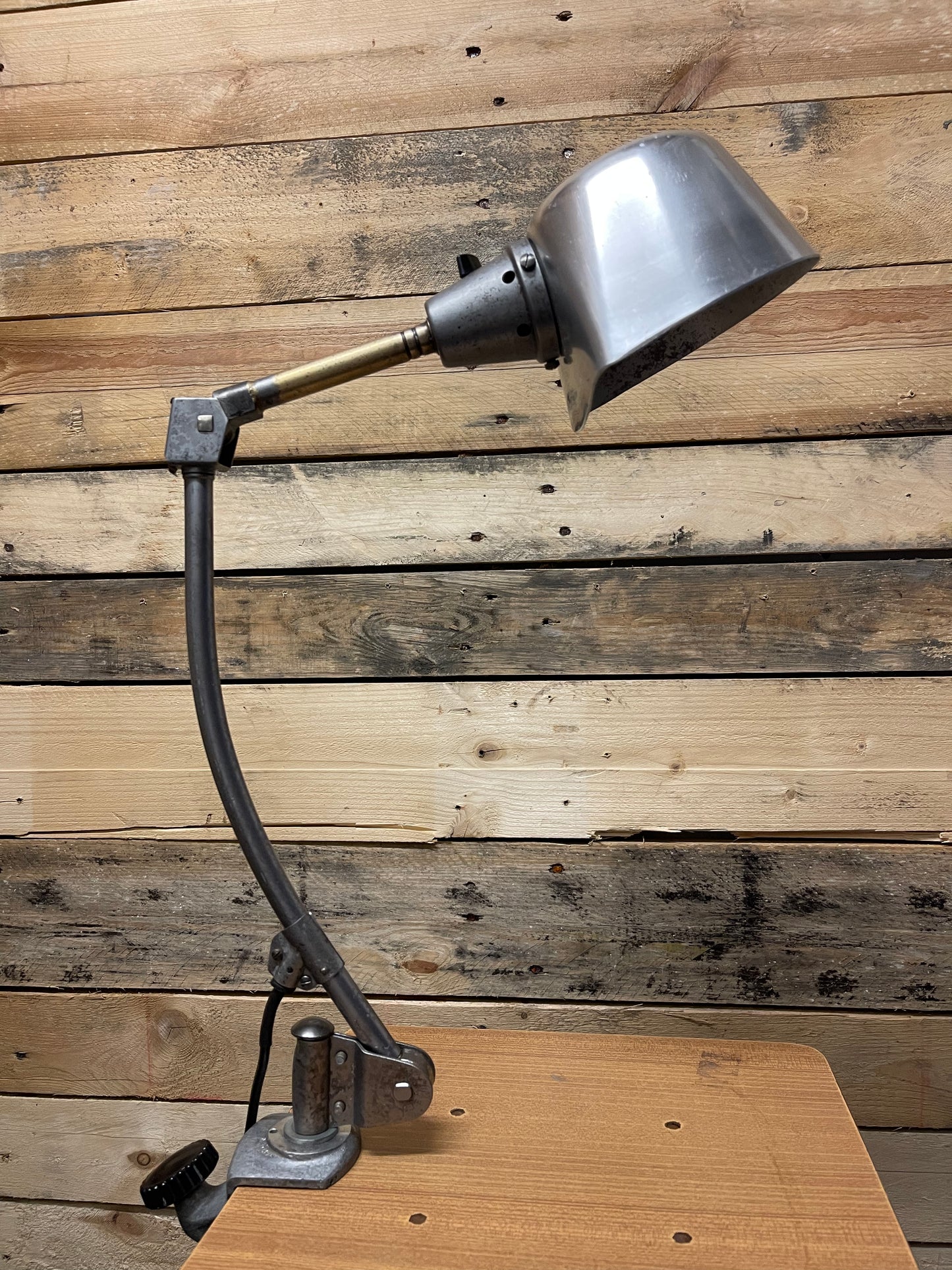 Rare 1930s Clamp On Task Lamp By Curt Fischer For Midgard