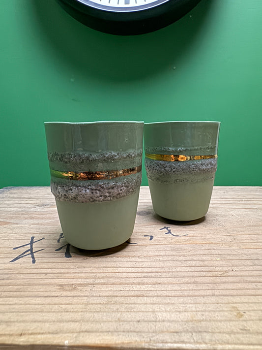 Hand Made Turkish Coffee / Espresso Cups By Renowned Design Ceramicist Saliha Kartal