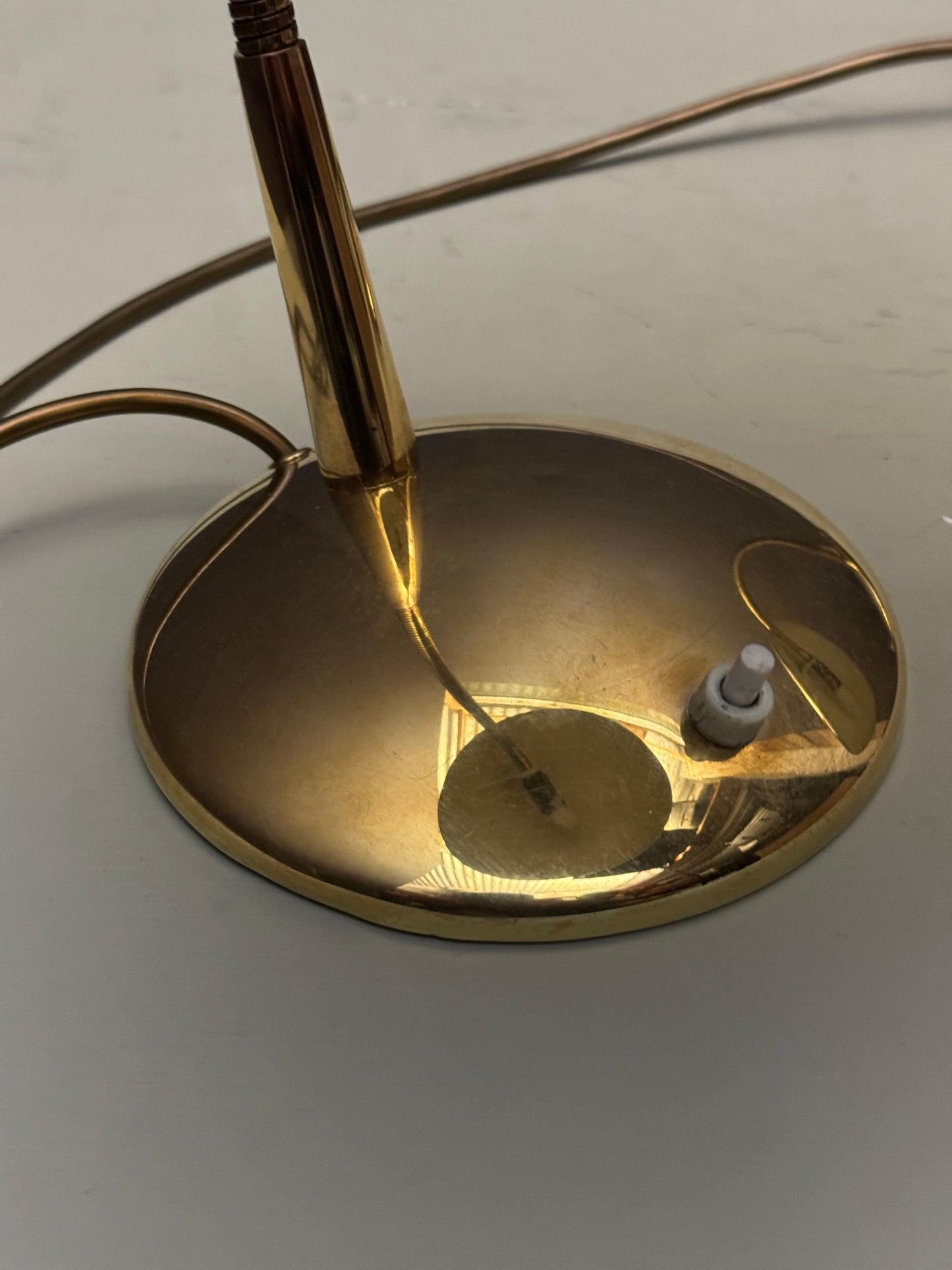 1950s Modernist Brass Goose Neck Table Lamps By Helo Leuchten