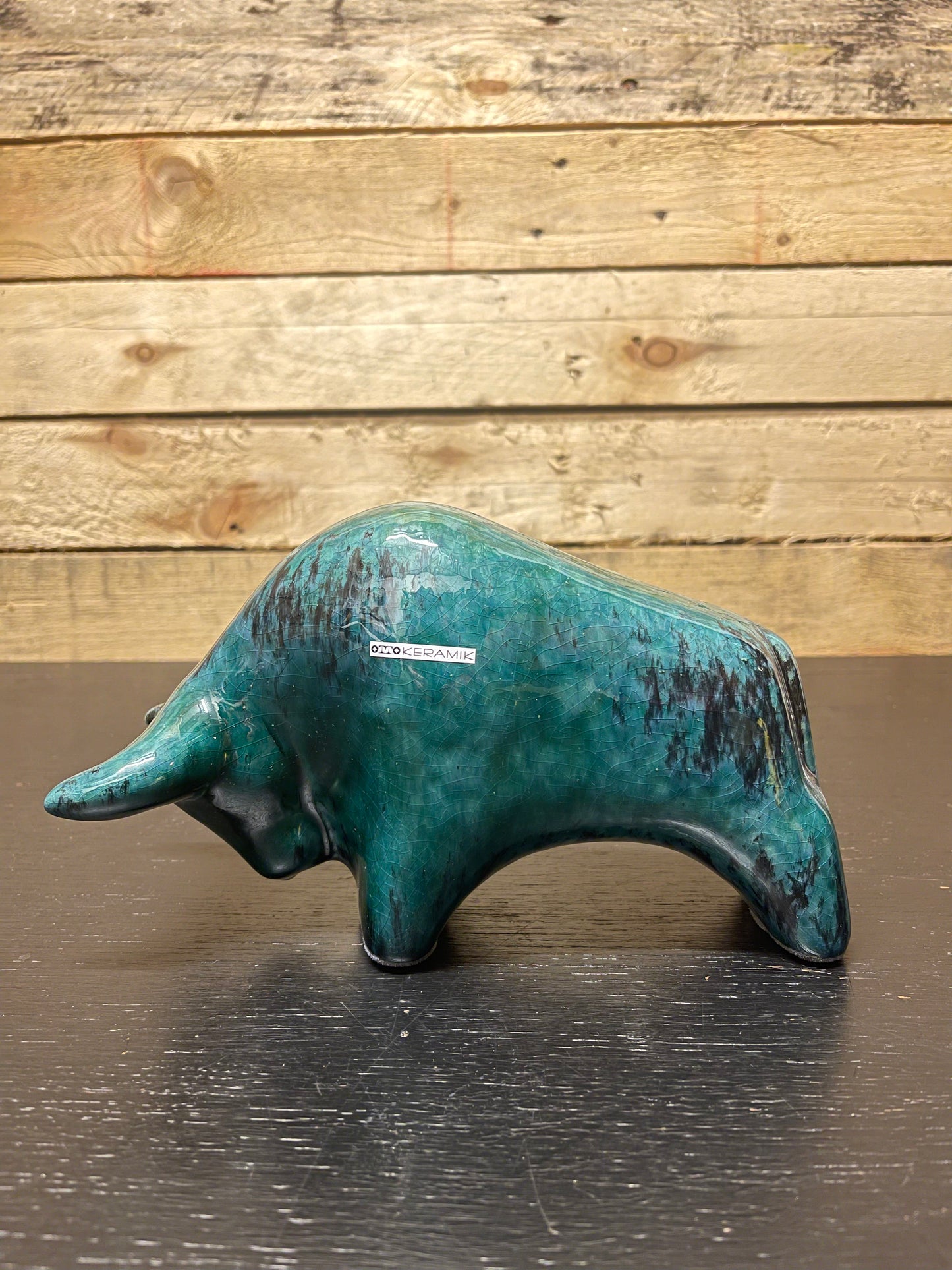 Otto Keramik Classic Ceramic Bull West German Pottery Fat Lava