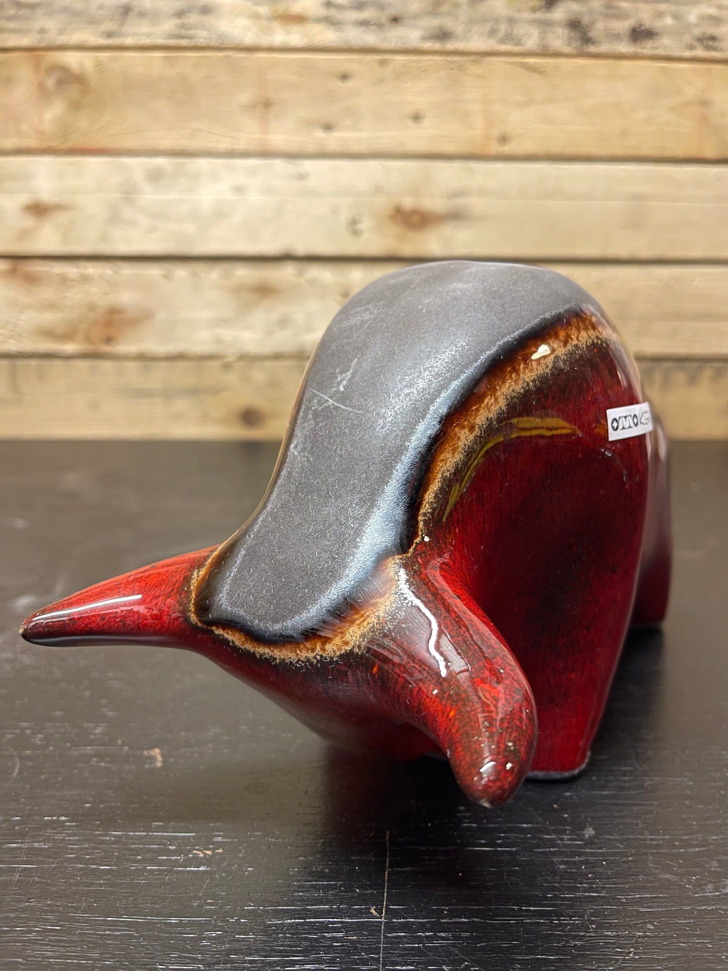 Otto Keramik Medium Ceramic Bull West German Pottery Fat Lava
