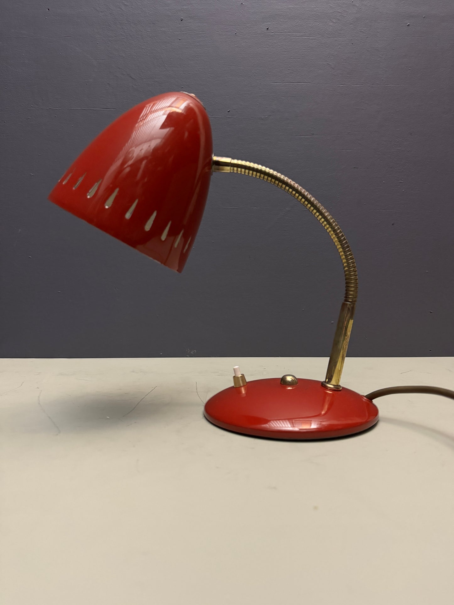1950s Goose Neck Table Lamp By Helo Leuchten