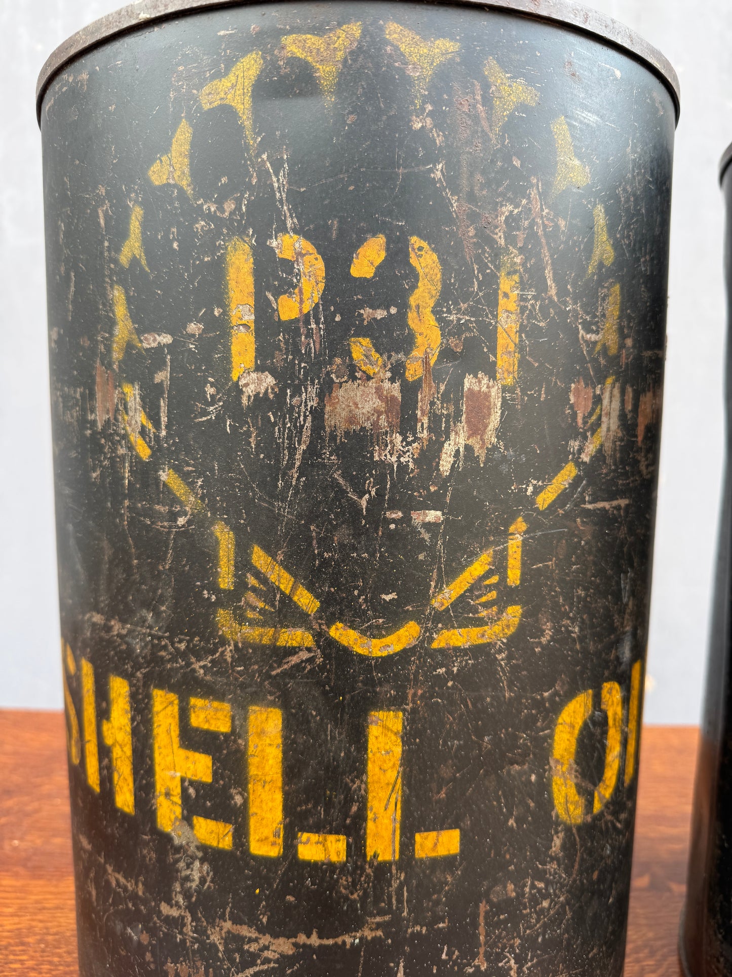 1930s Shell Oil Cans.