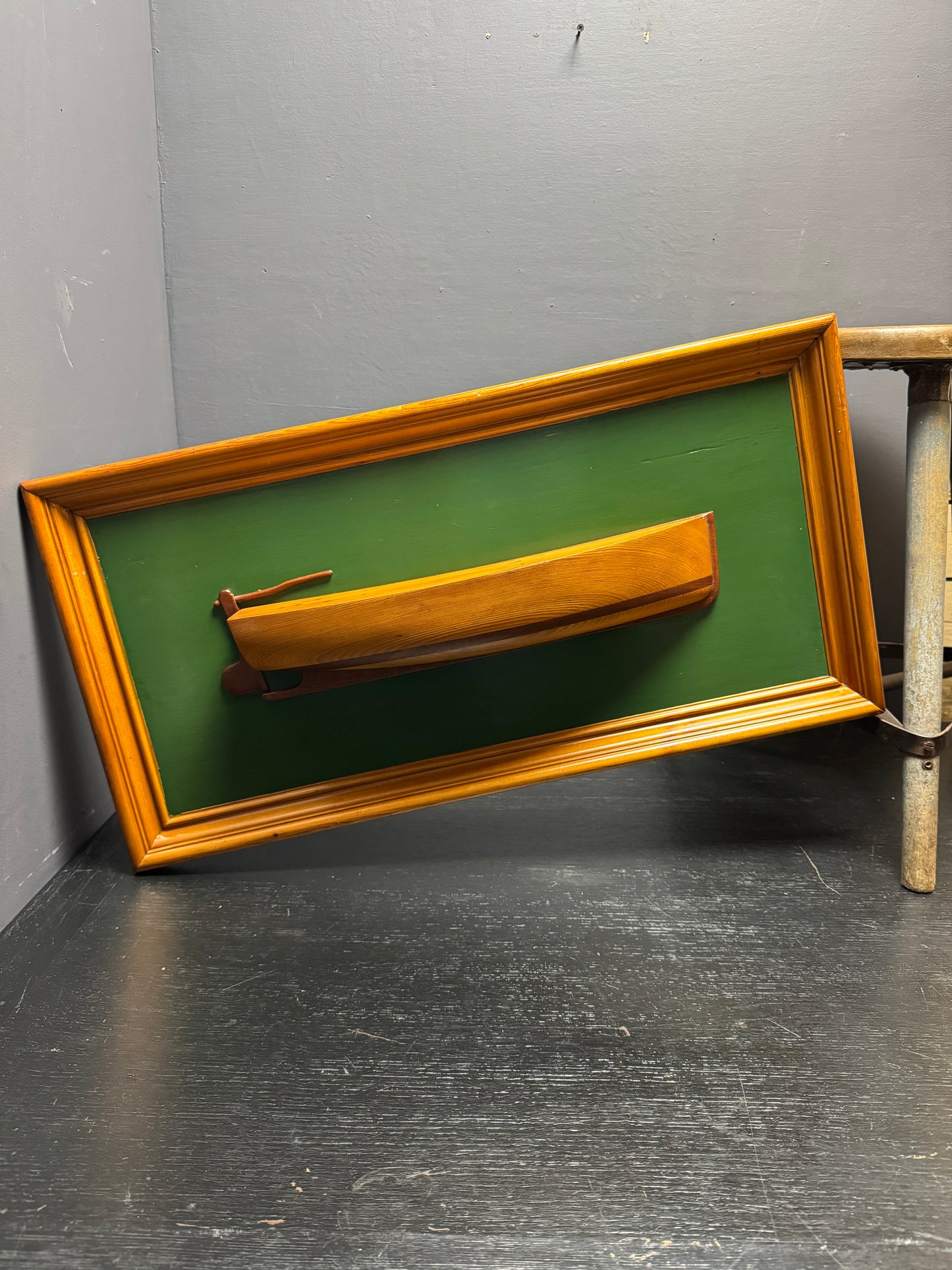 Hand Made Boat Makers Diorama Circa 1980s