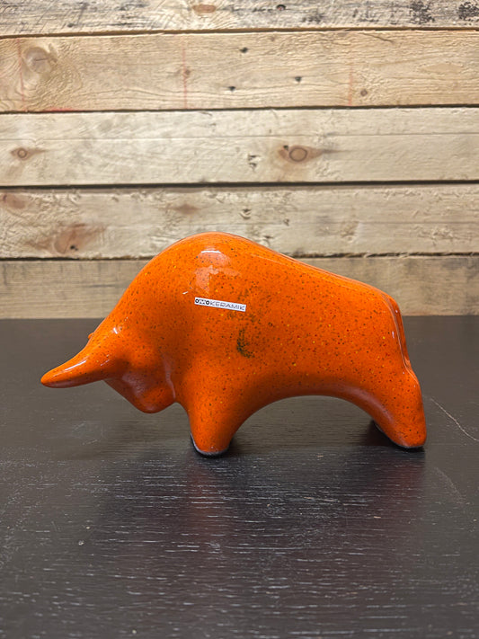 Otto Keramik Classic Ceramic Bull West German Pottery Fat Lava