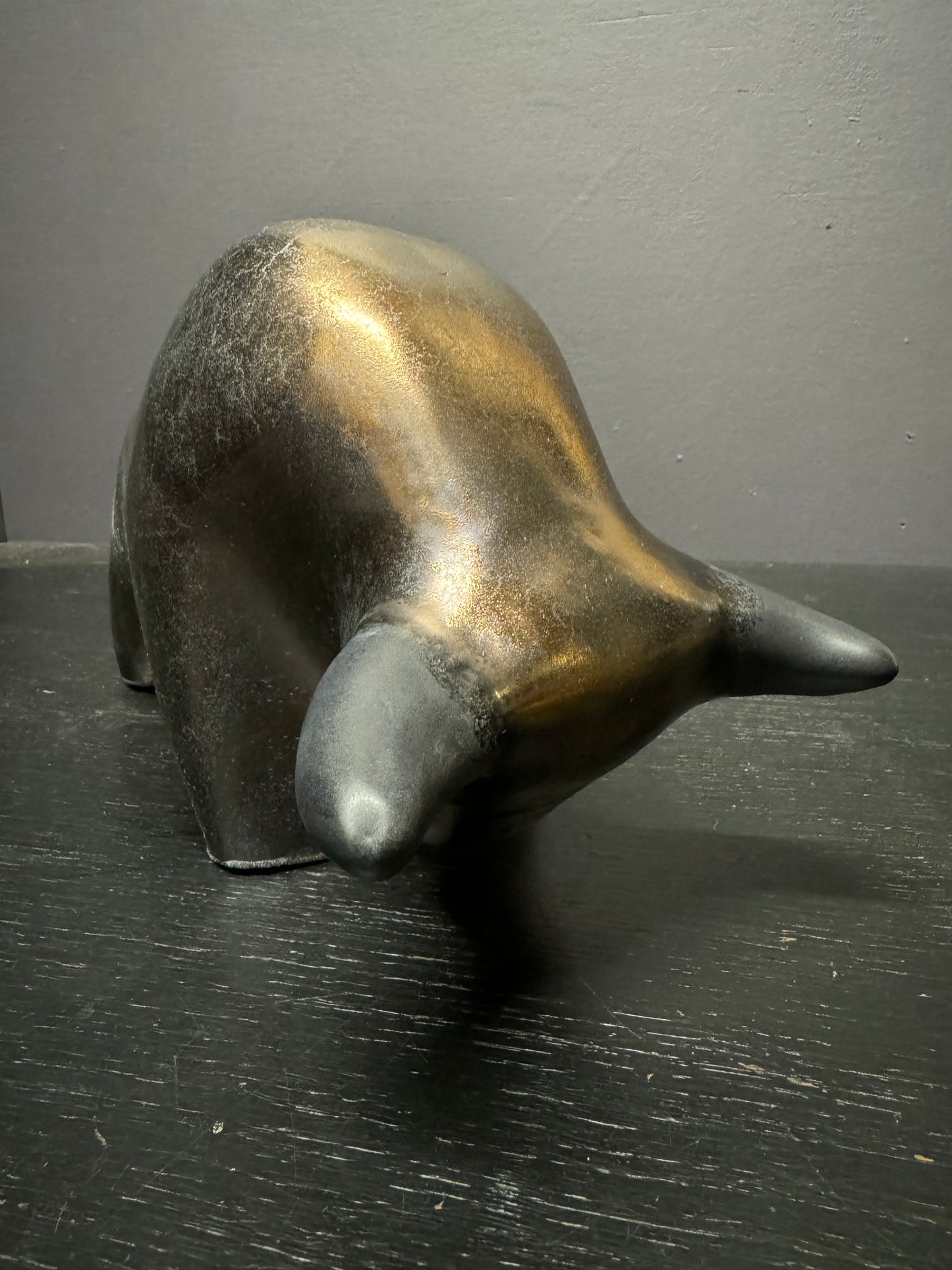 Otto Keramik Large Ceramic Bull West German Pottery Fat Lava
