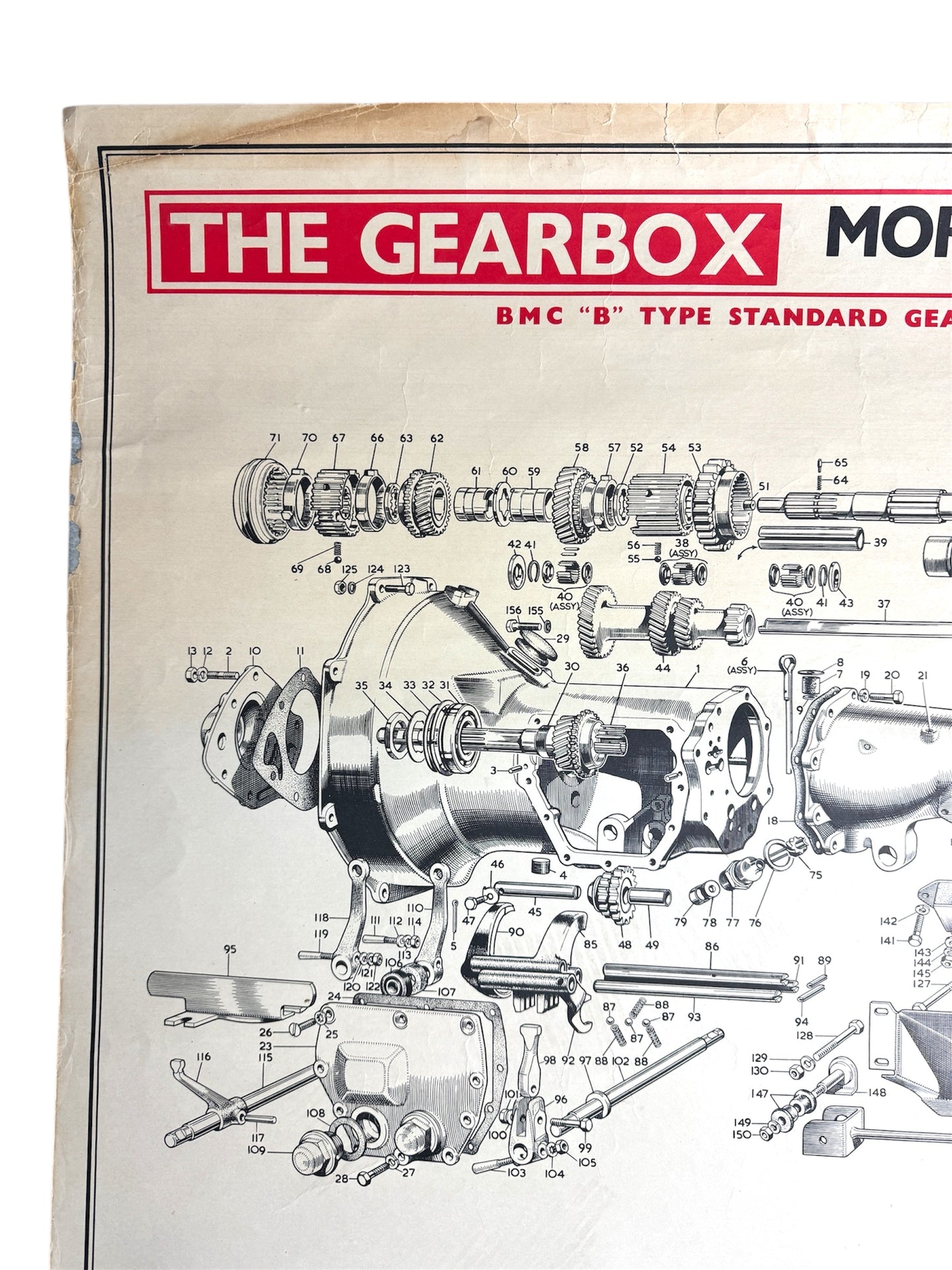 B.M.C. British Motor Corporation Educational Poster Circa 1950s